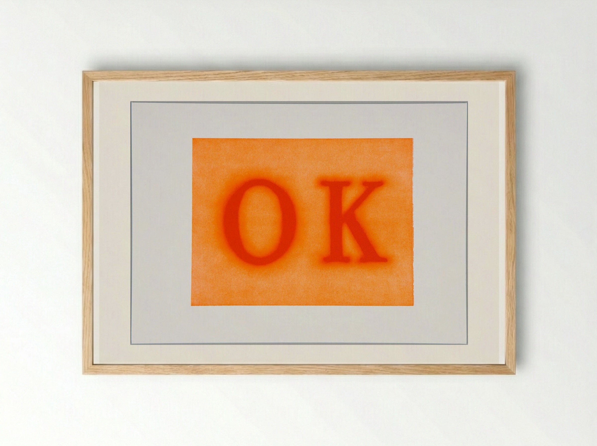 OK (State II) - Edward Ruscha - Framed Print Wood