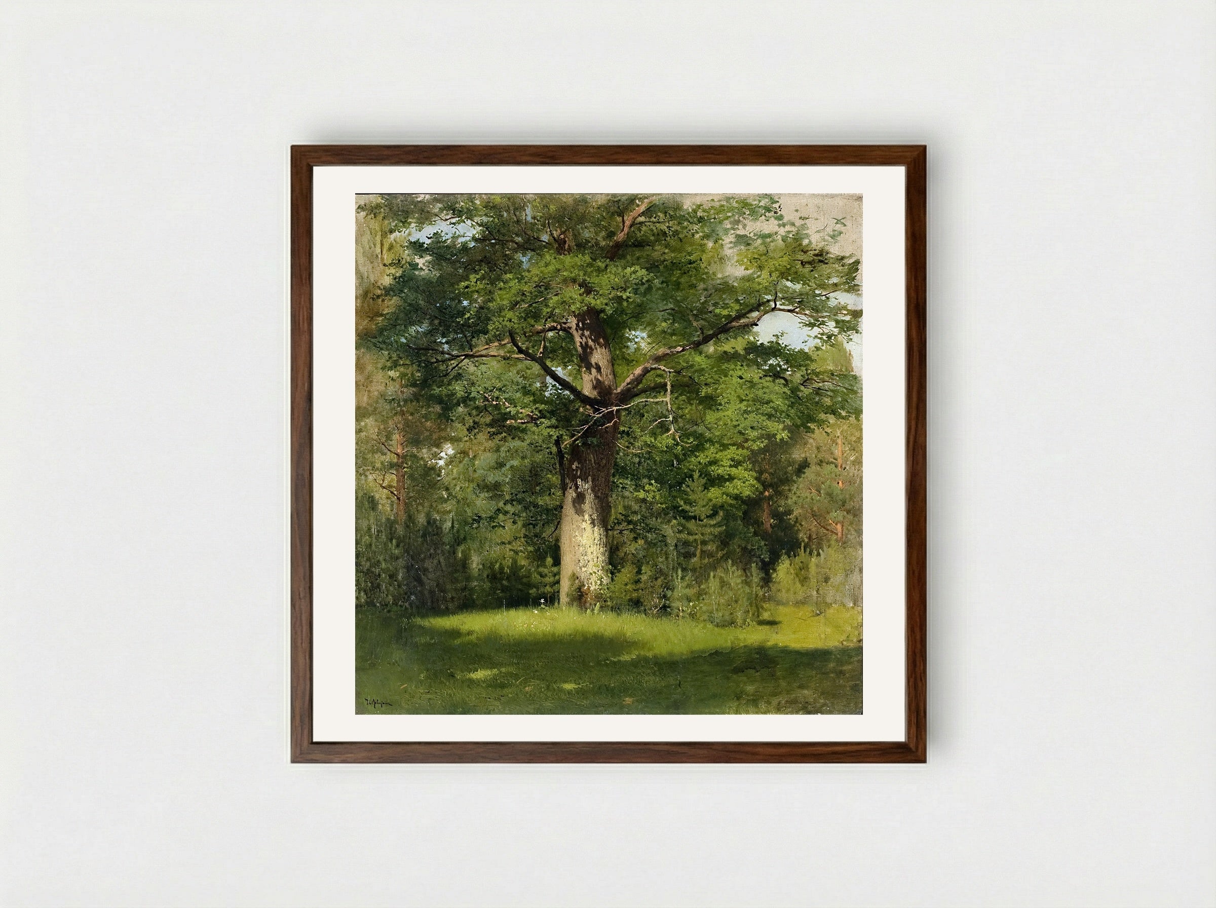 Oak - Isaac Levitan - Framed Print Dark Wood