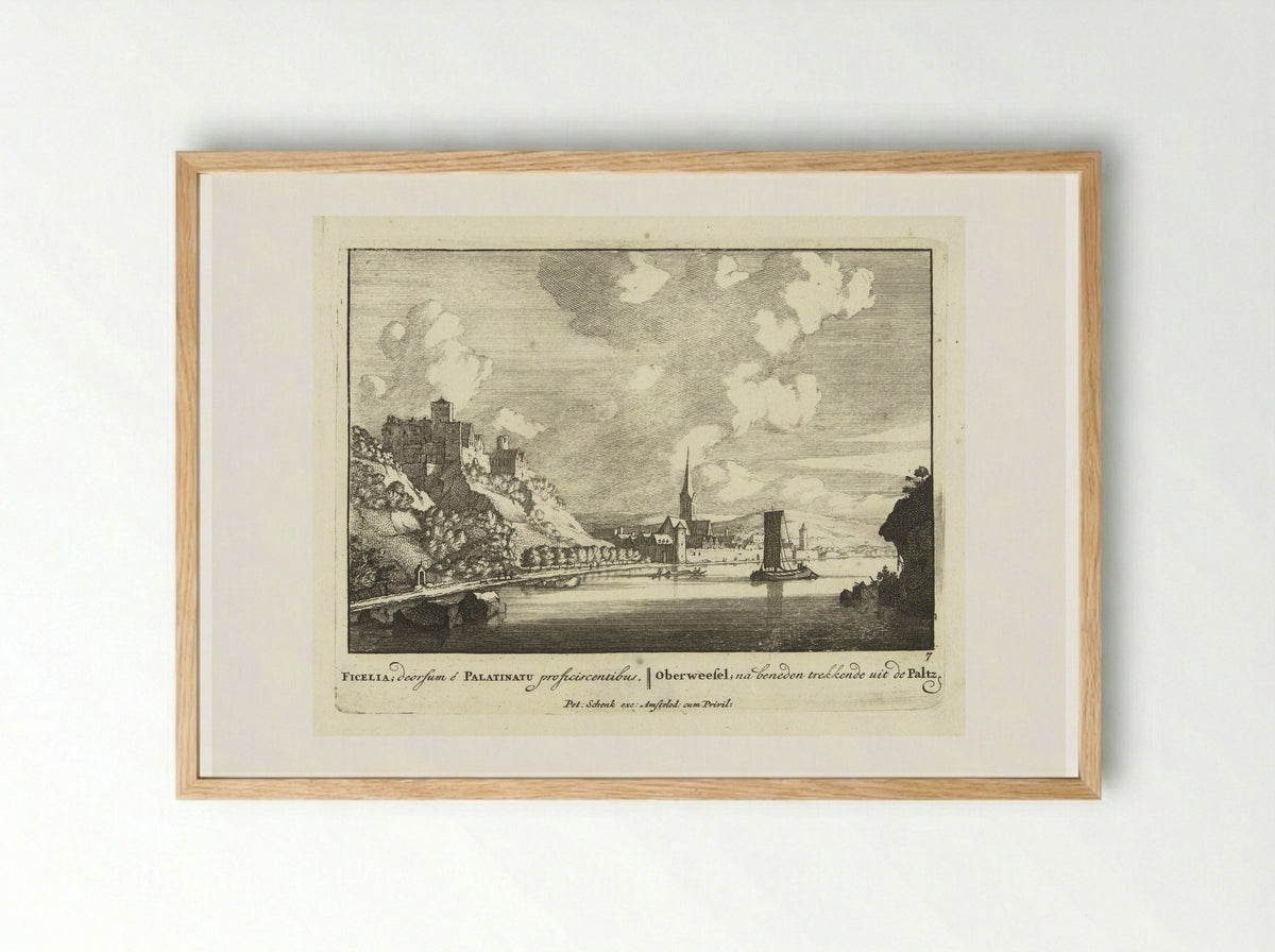Oberwesel aan de Rijn - Jan van Call (I) - Framed Print Wood