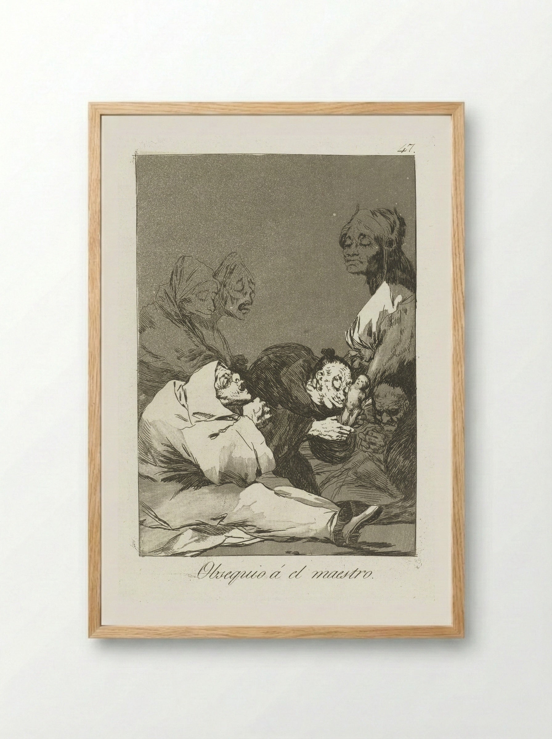 Obsequio á el maestro - Francisco de Goya - Framed Print Wood