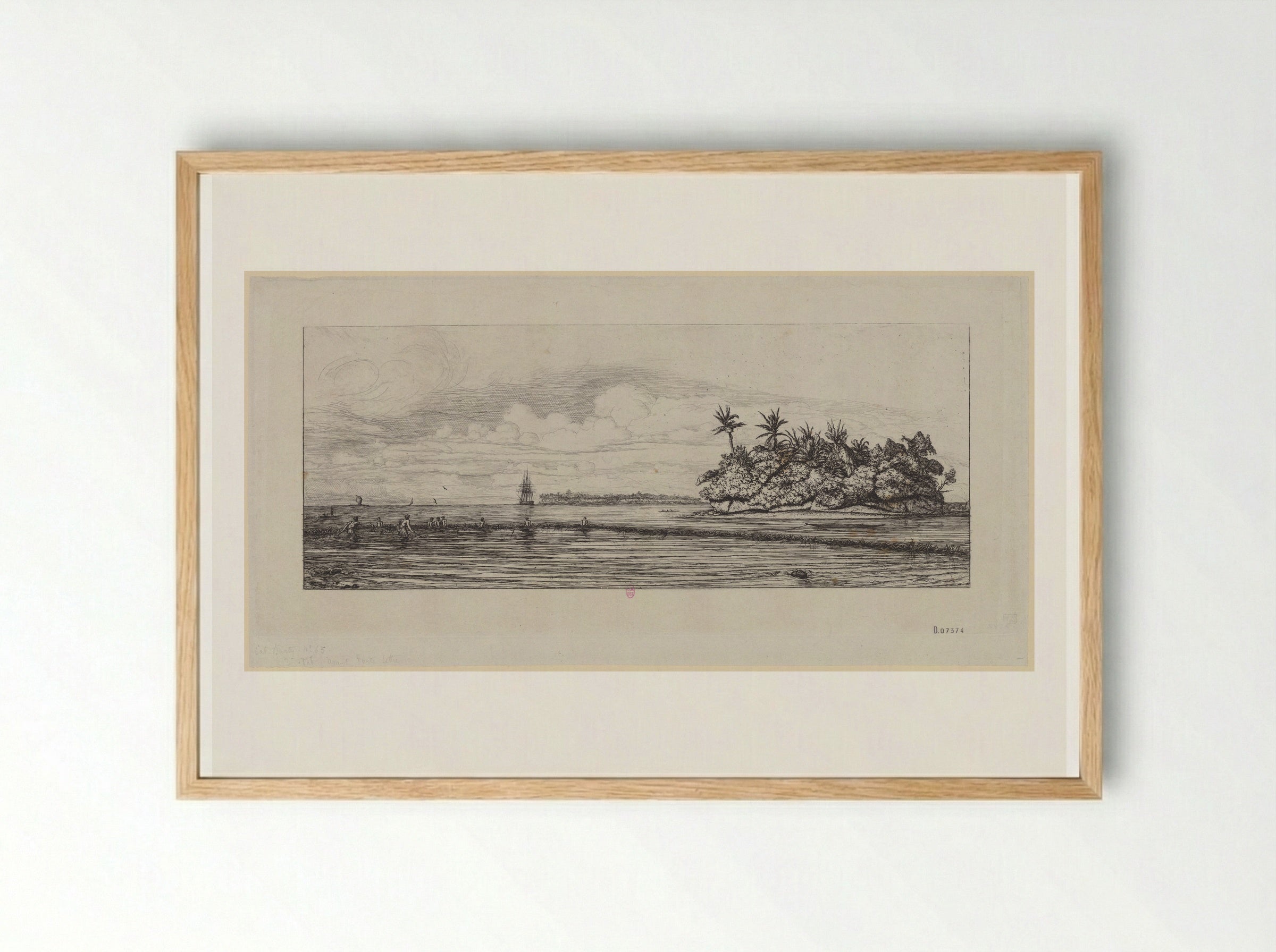 Océanie (Îlots à Uvea) - Charles Meryon - Framed Print Wood
