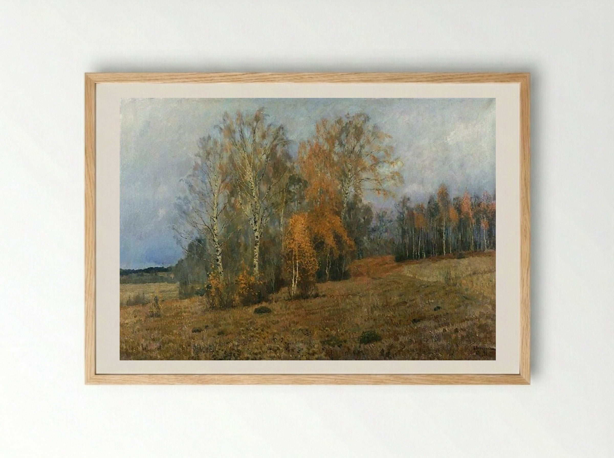 October (Autumn) - Isaac Levitan - Framed Print Wood