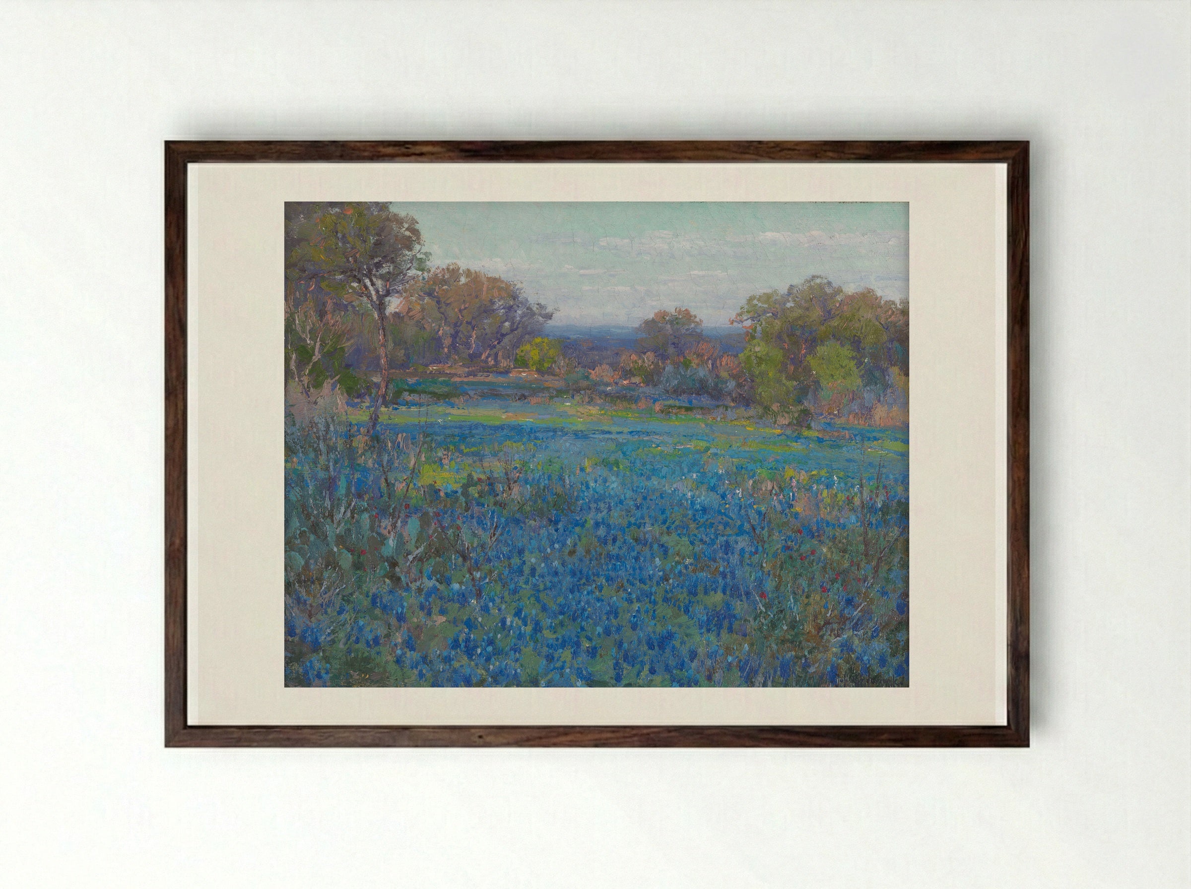October Sunlight - Robert Julian Onderdonk - Framed Print Dark Wood
