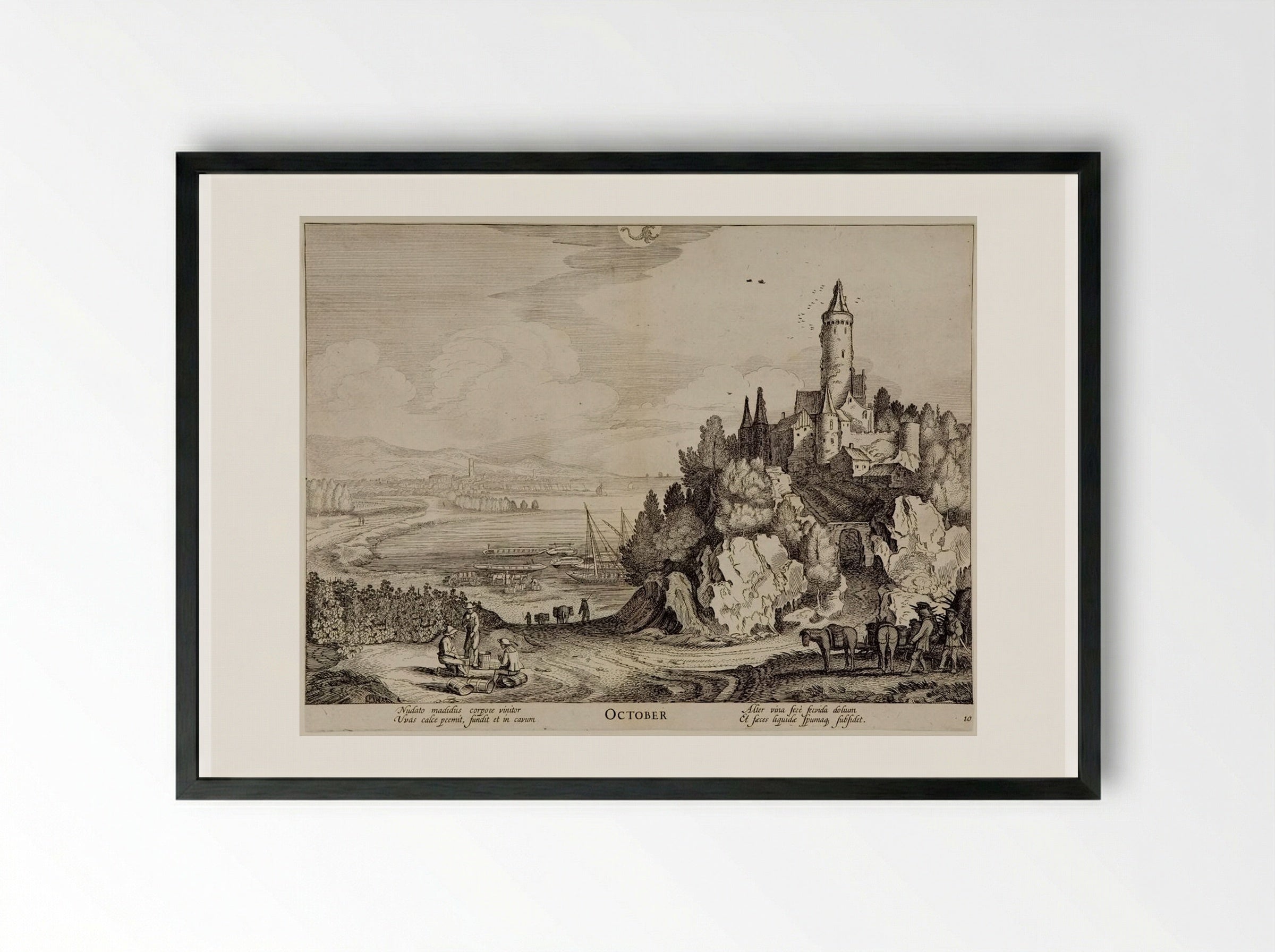 October - Jan van de Velde II - Framed Print Black