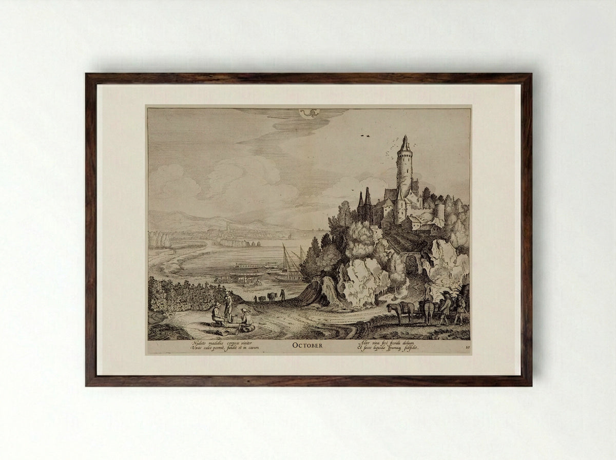 October - Jan van de Velde II - Framed Print Dark Wood
