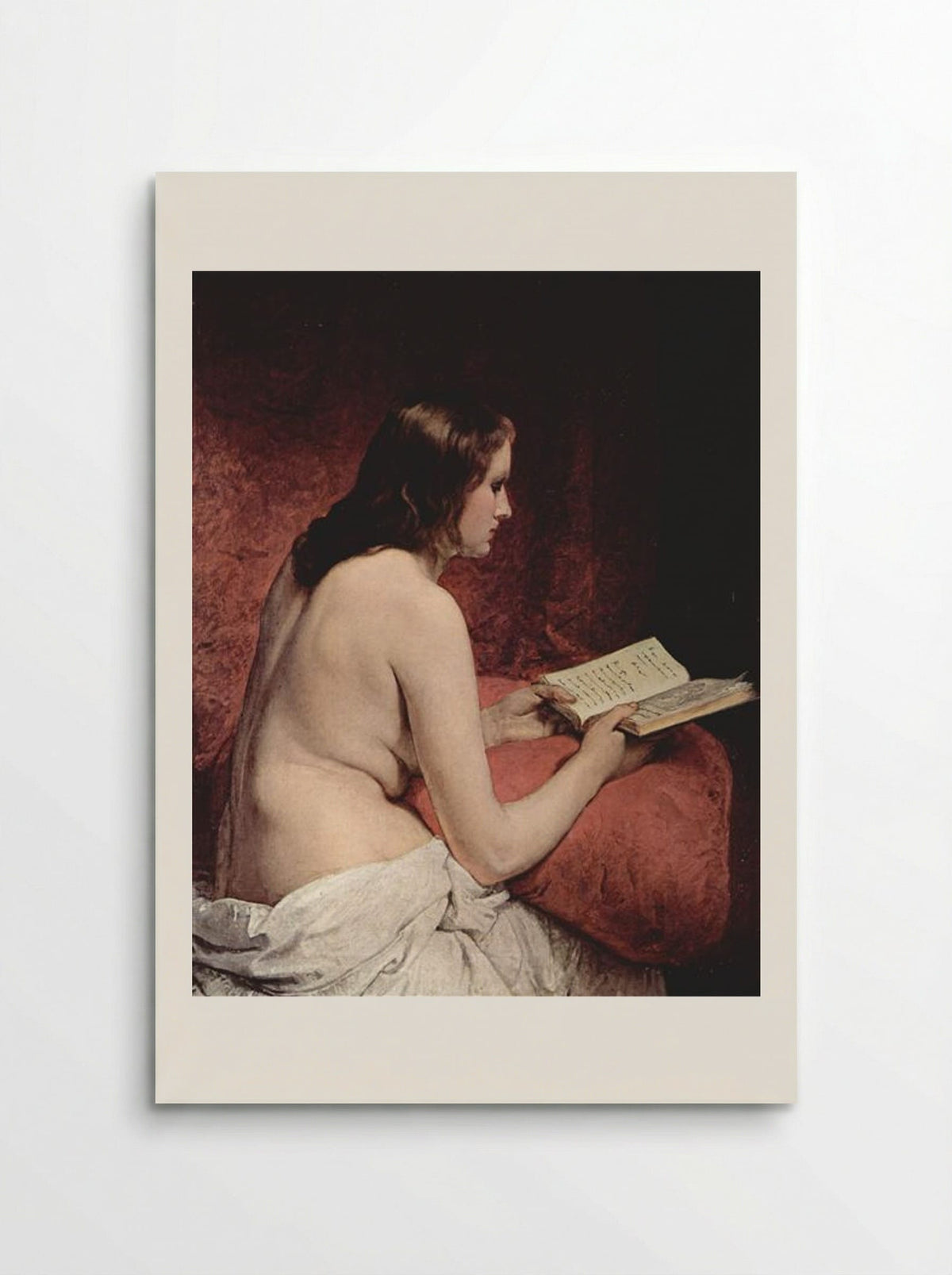Odalisque with Book - Francesco Hayez - Poster