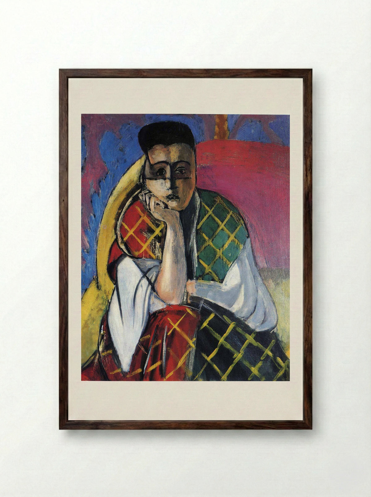 Odalisque with Gray Pants - Henri Matisse - Framed Print Dark Wood