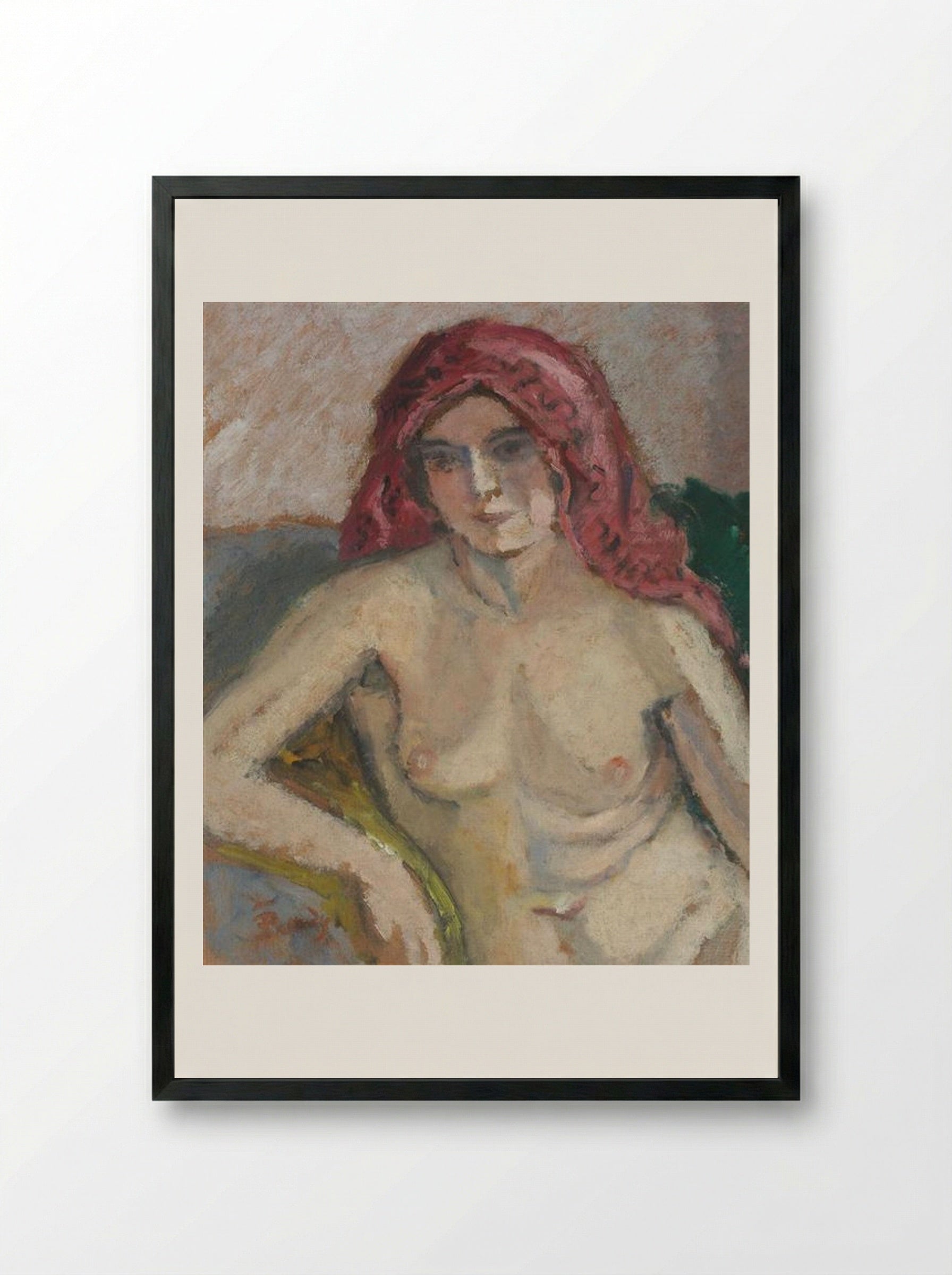 Odalisque - Theodor Pallady - Framed Print Black