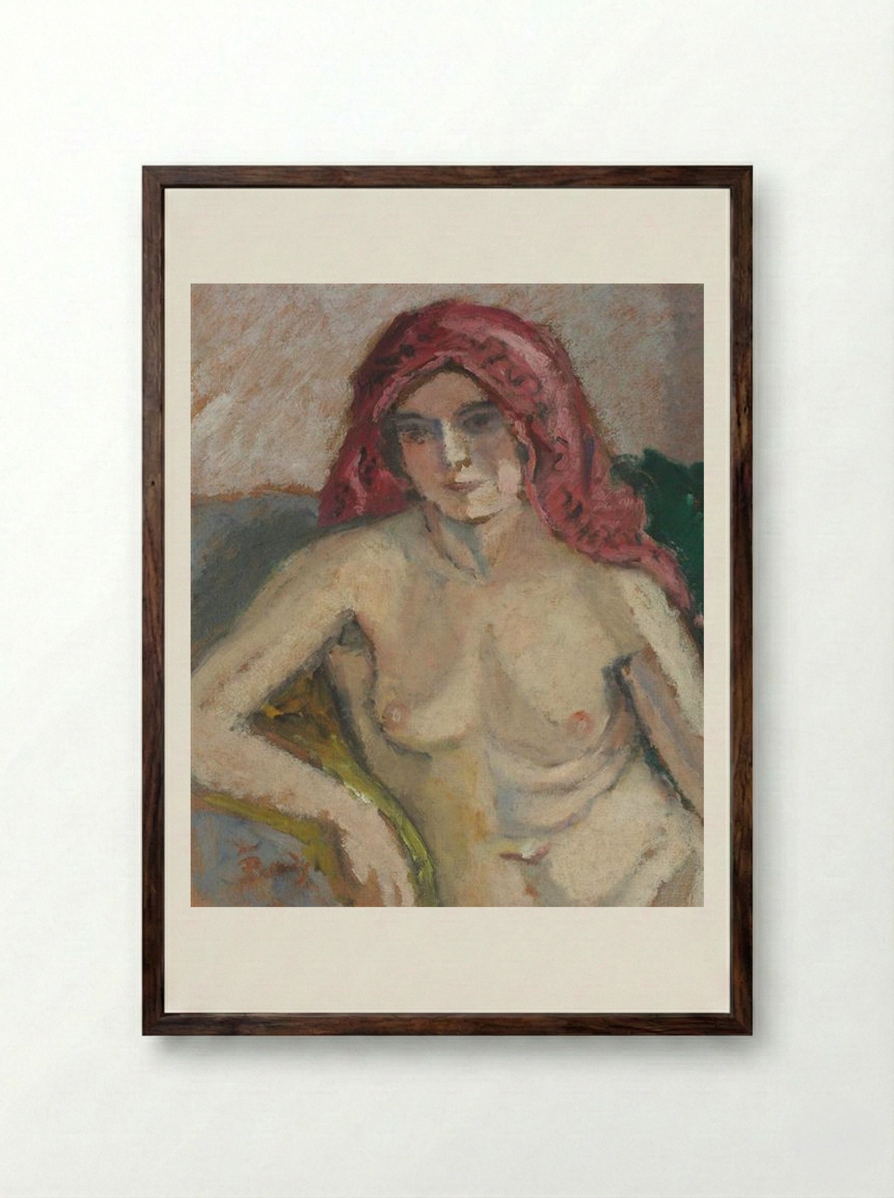 Odalisque - Theodor Pallady - Framed Print Dark Wood