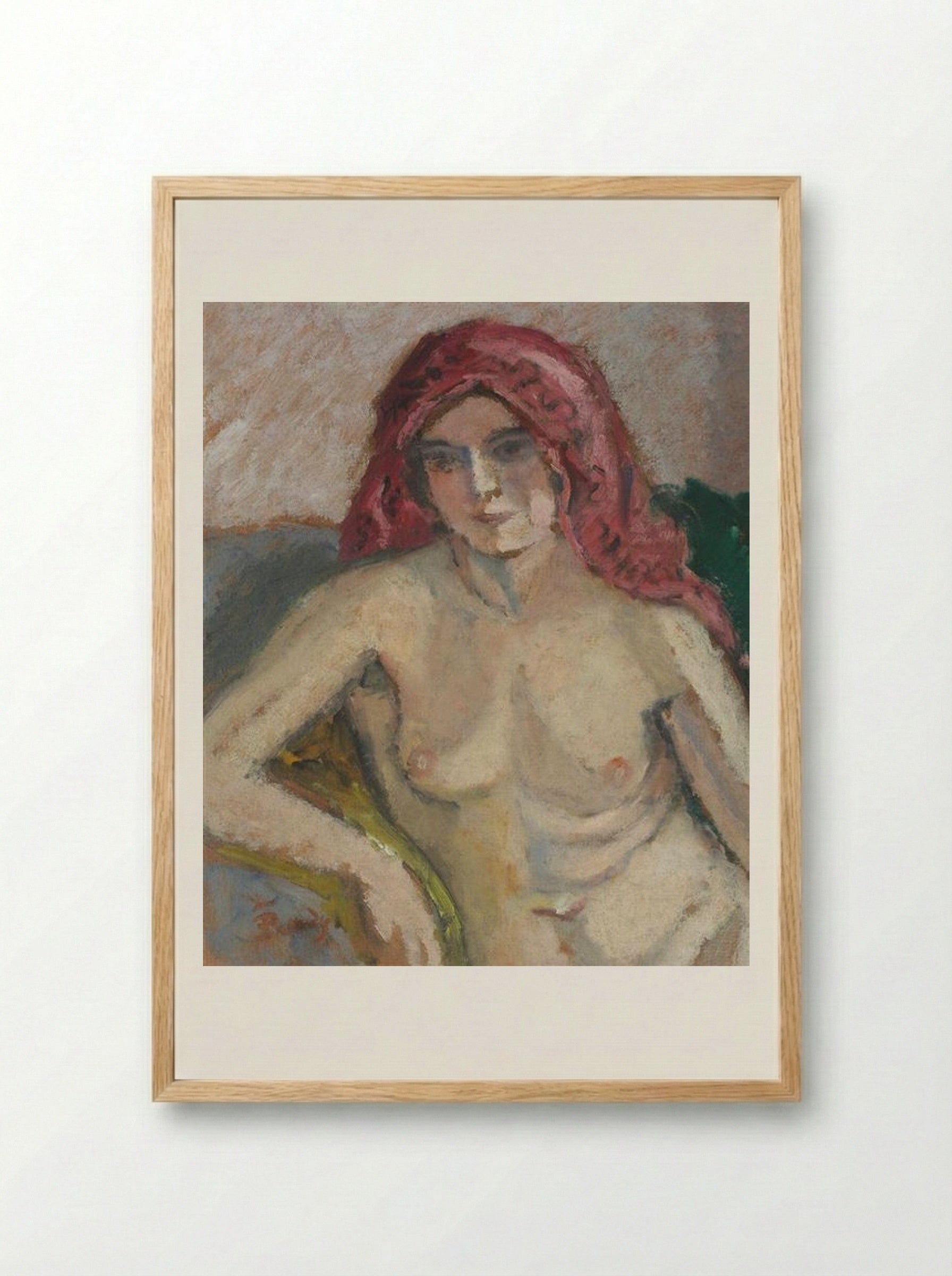 Odalisque - Theodor Pallady - Framed Print Wood