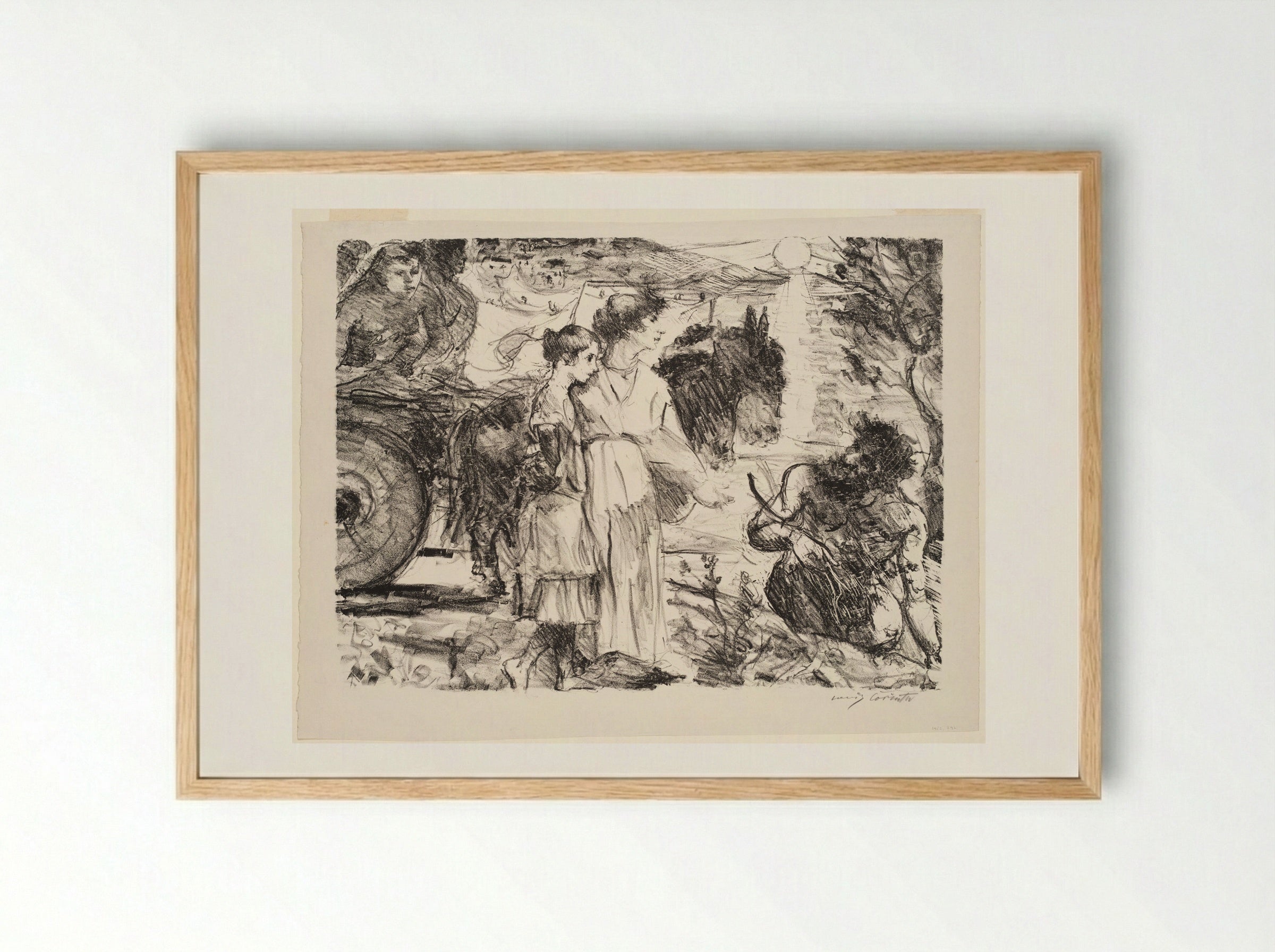 Odysseus and Nausicaa - Lovis Corinth - Framed Print Wood