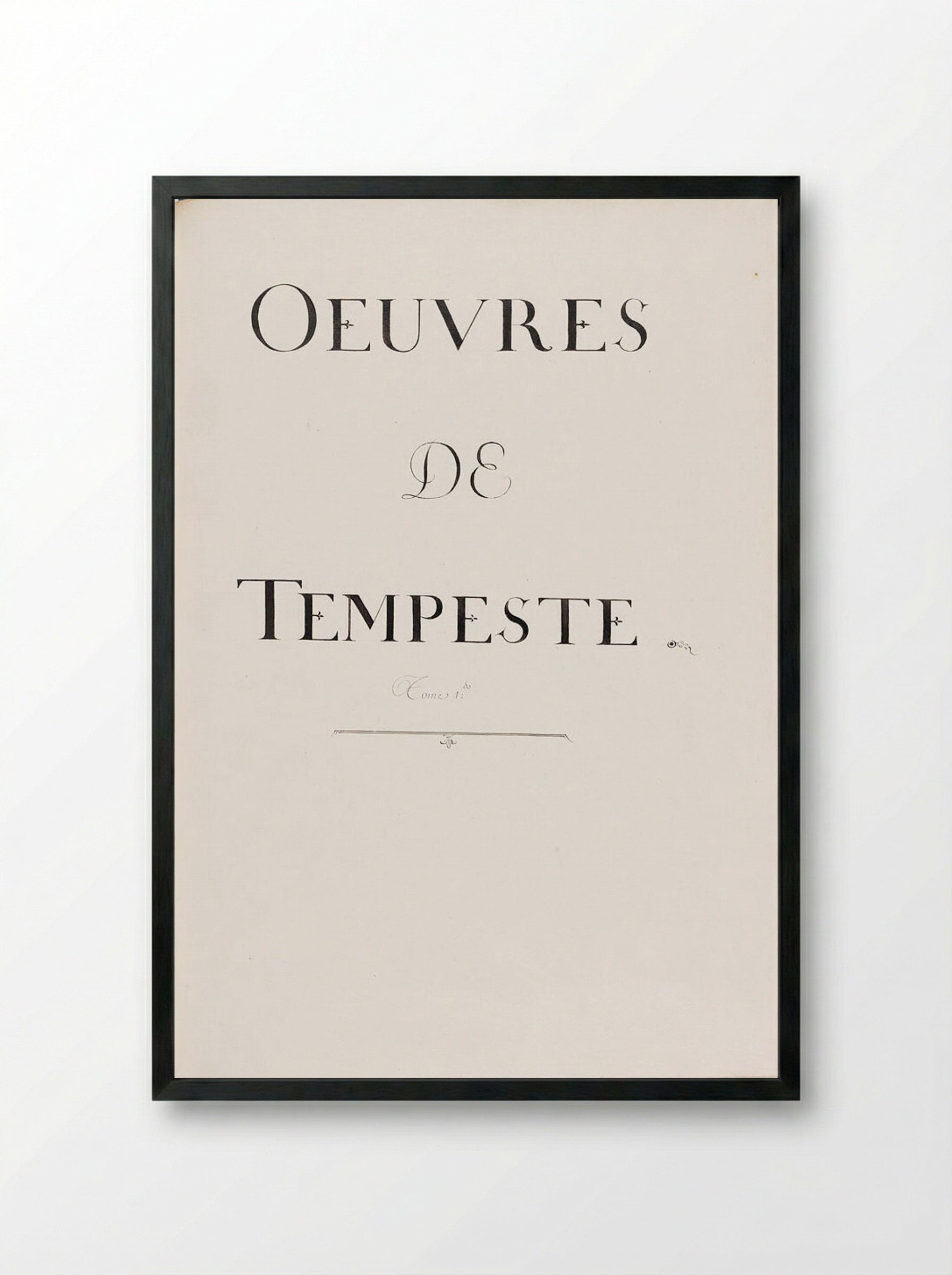 Oeuvres de Tempeste, Tome 1 - Antonio Tempesta - Framed Print Black