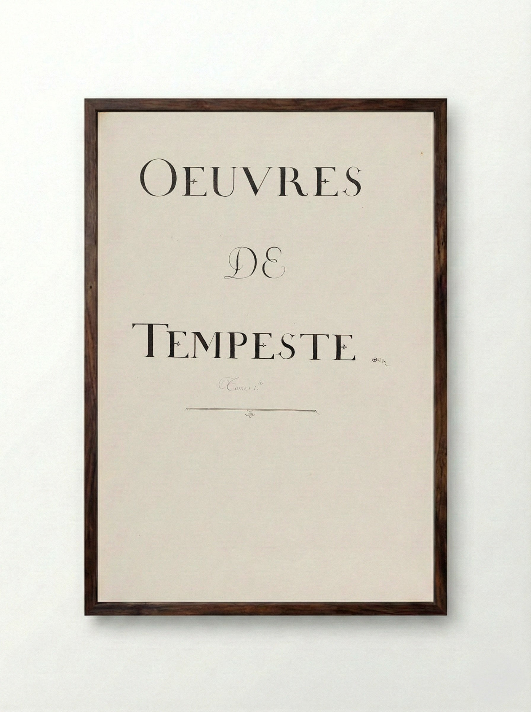 Oeuvres de Tempeste, Tome 1 - Antonio Tempesta - Framed Print Dark Wood