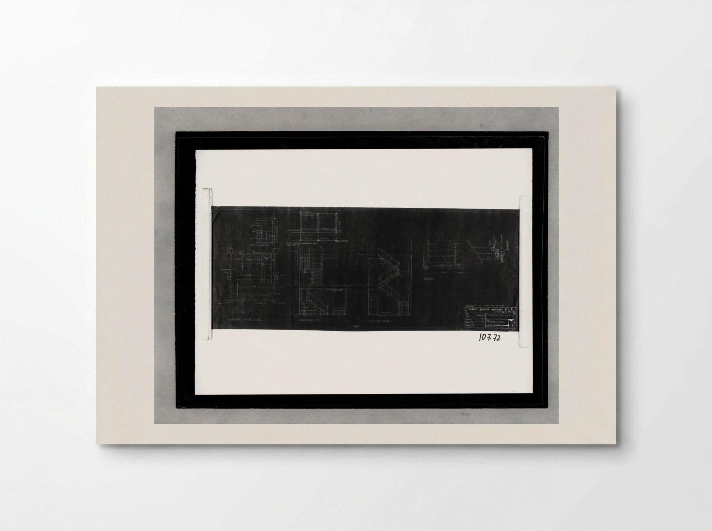 Office Unit and Factory Building Stair Details - Walter Gropius - Poster