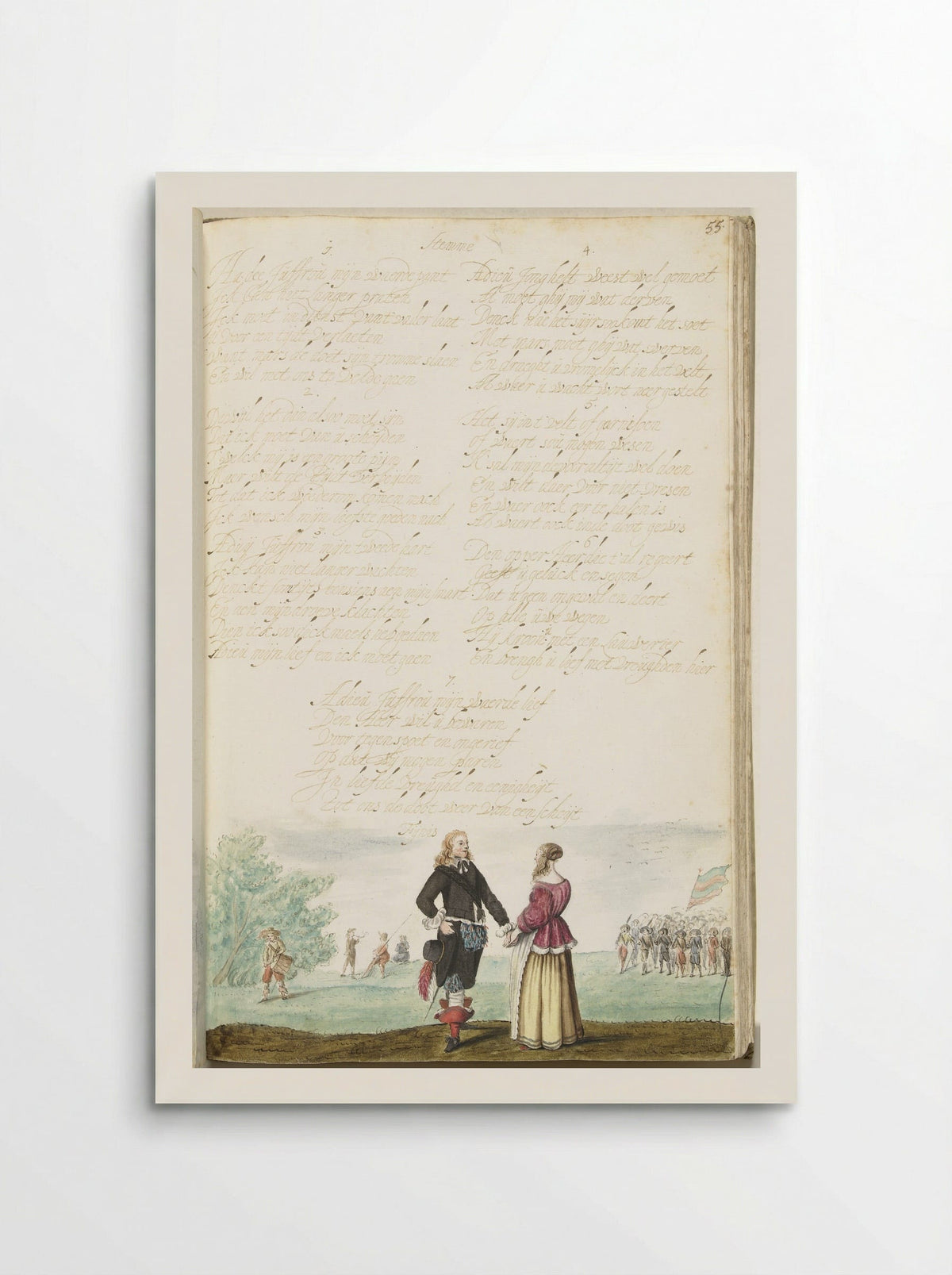 Officer Taking Leave of a Lady - Gesina ter Borch - Poster