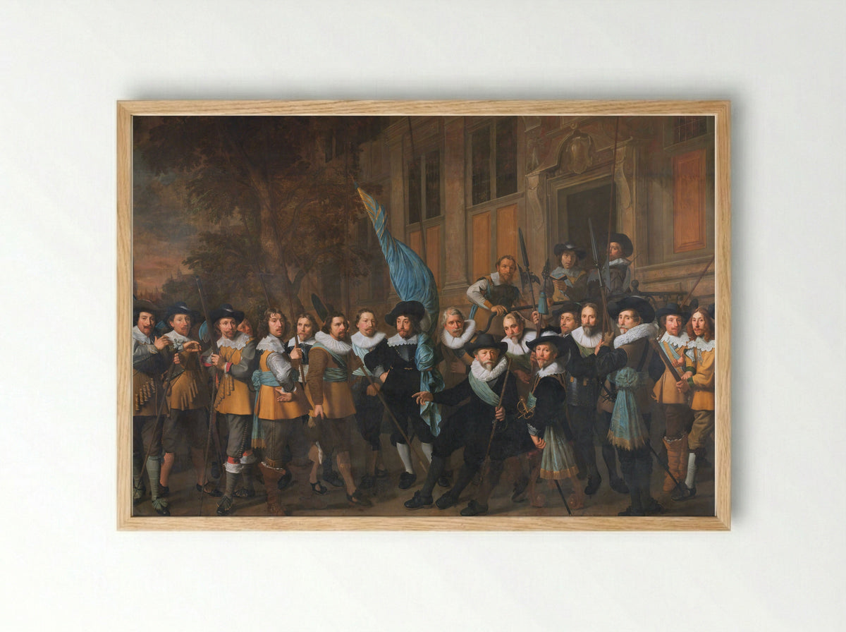 Officers and Other Civic Guardsmen of District IV - Nicolaes Eliasz. Pickenoy - Framed Print Wood