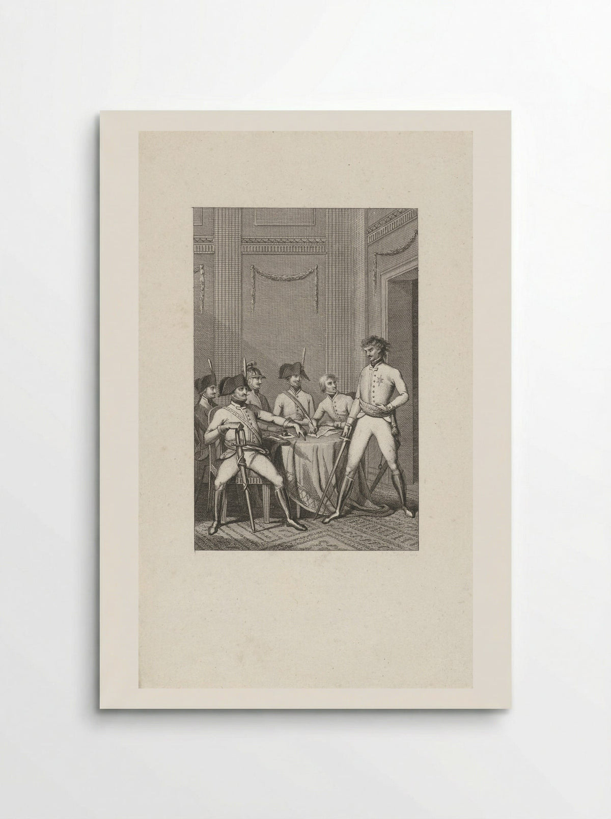 Officieren in een interieur - Jacob Ernst Marcus - Poster
