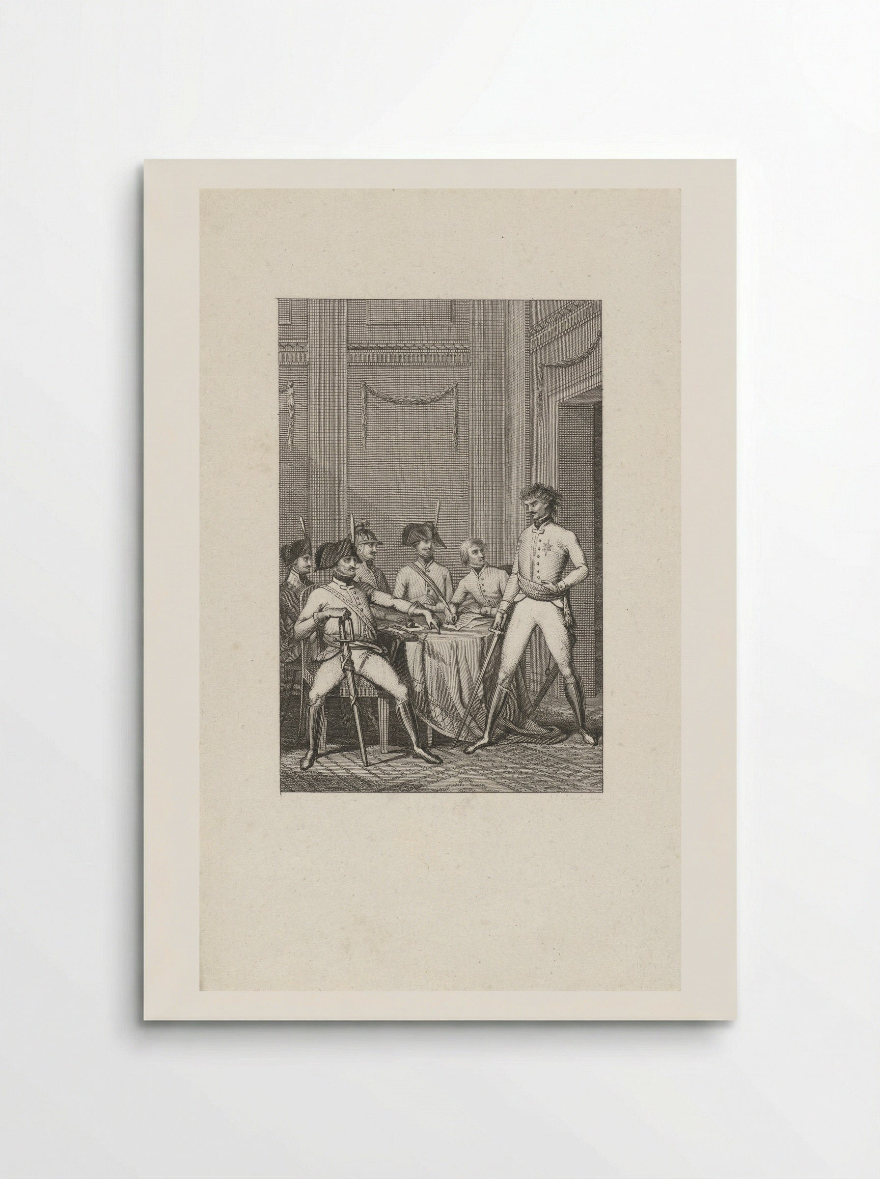 Officieren in een interieur - Jacob Ernst Marcus - Poster