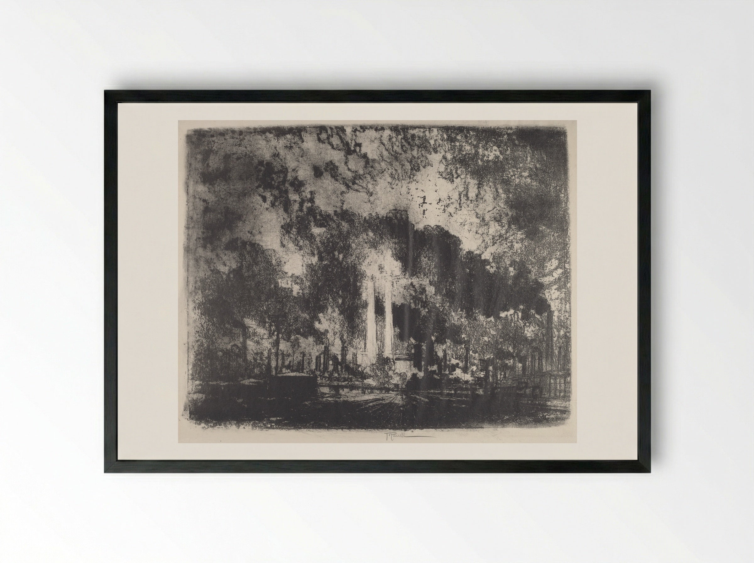 Oil Refining, Whiting, Indiana - Joseph Pennell - Framed Print Black