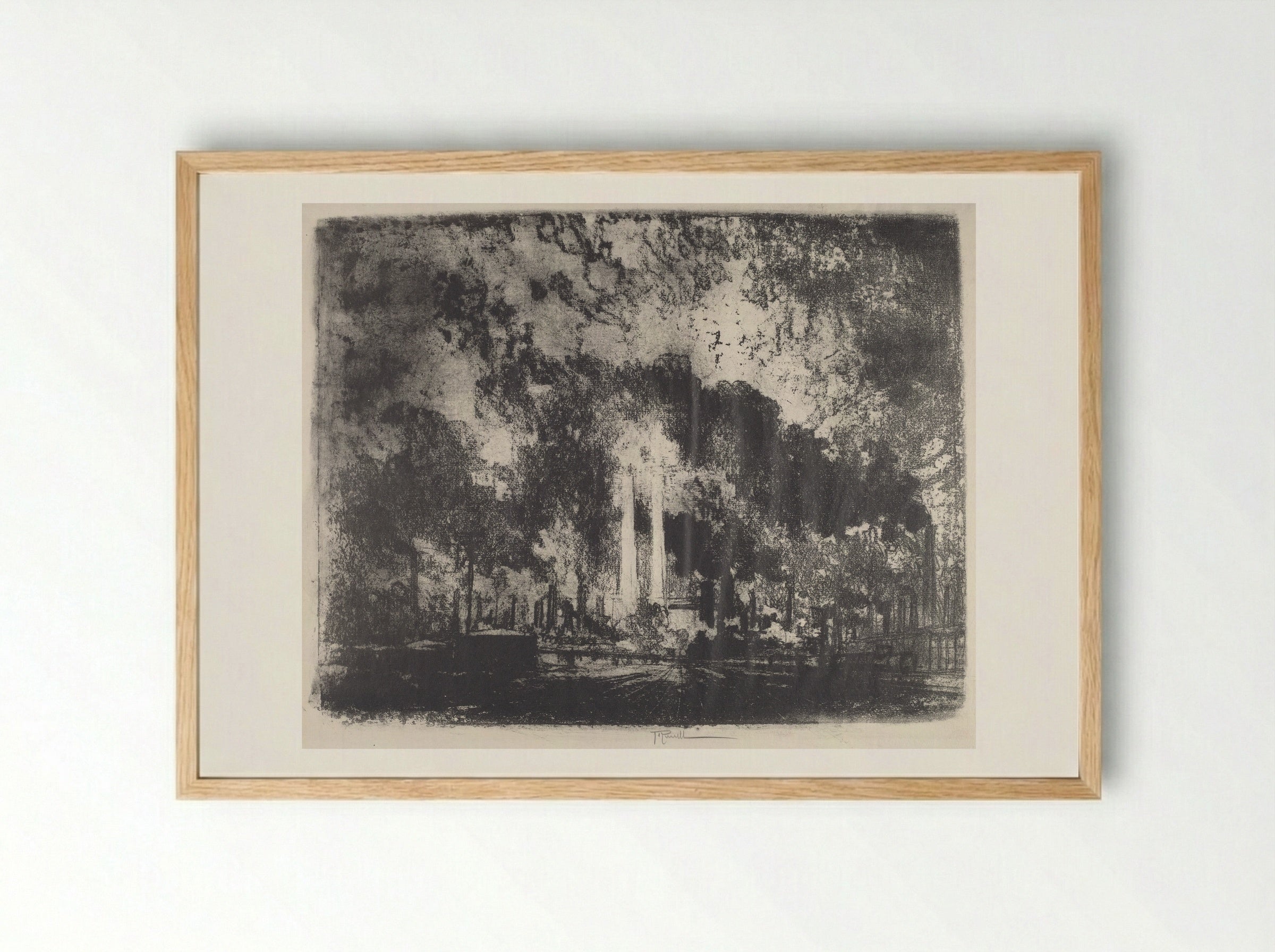 Oil Refining, Whiting, Indiana - Joseph Pennell - Framed Print Wood