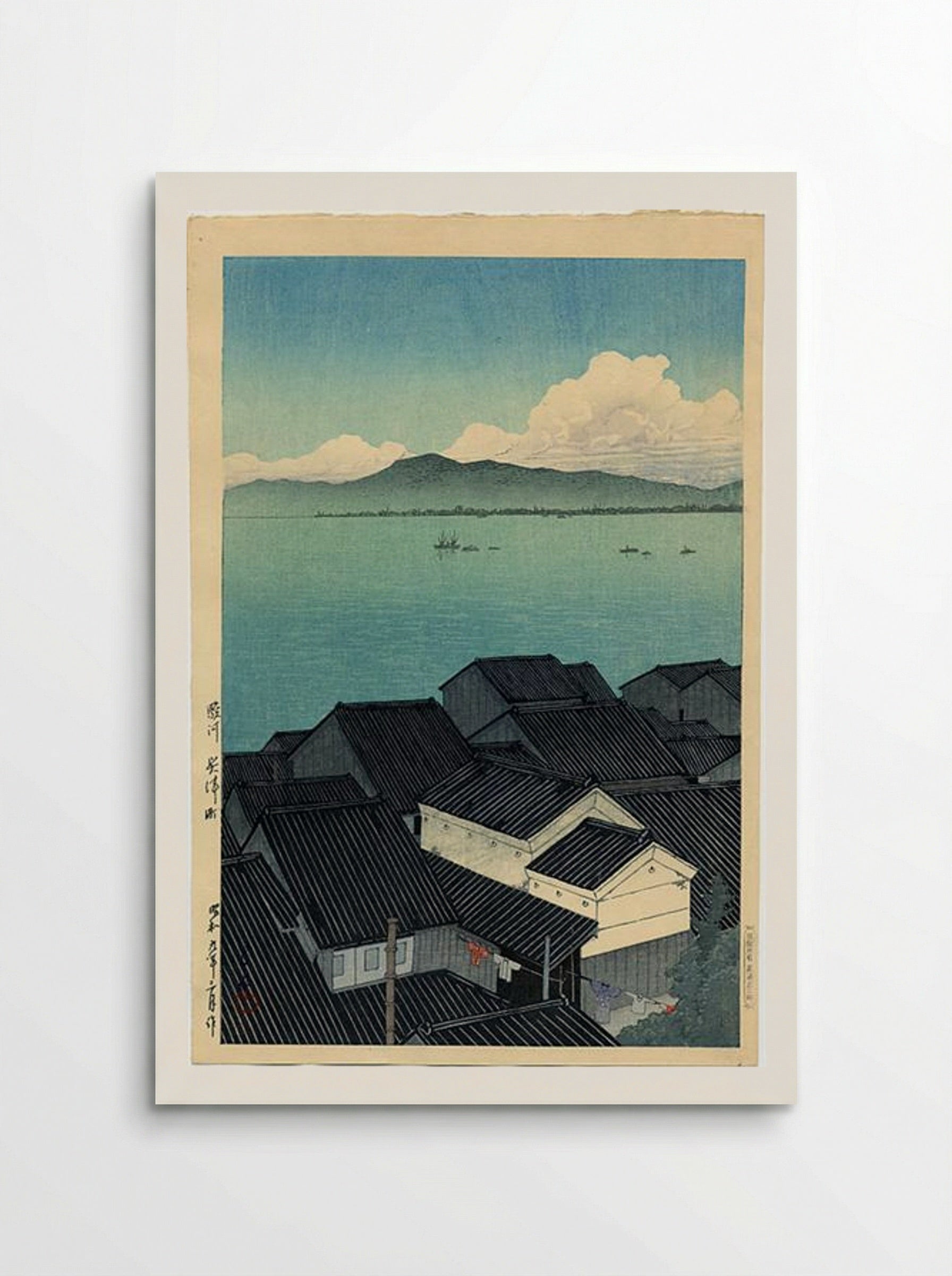 Okitsu-cho, Suruga - Hasui Kawase - Poster
