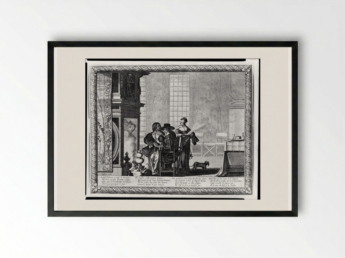 Old Age - Abraham Bosse - Framed Print Black