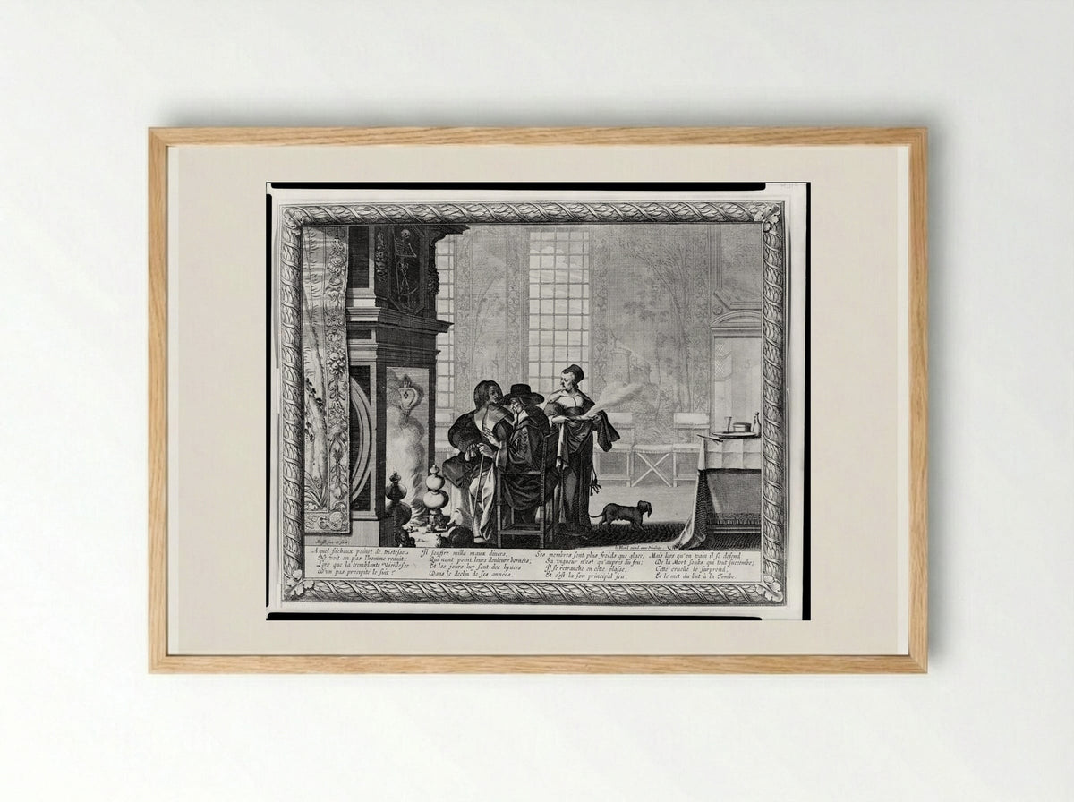 Old Age - Abraham Bosse - Framed Print Wood