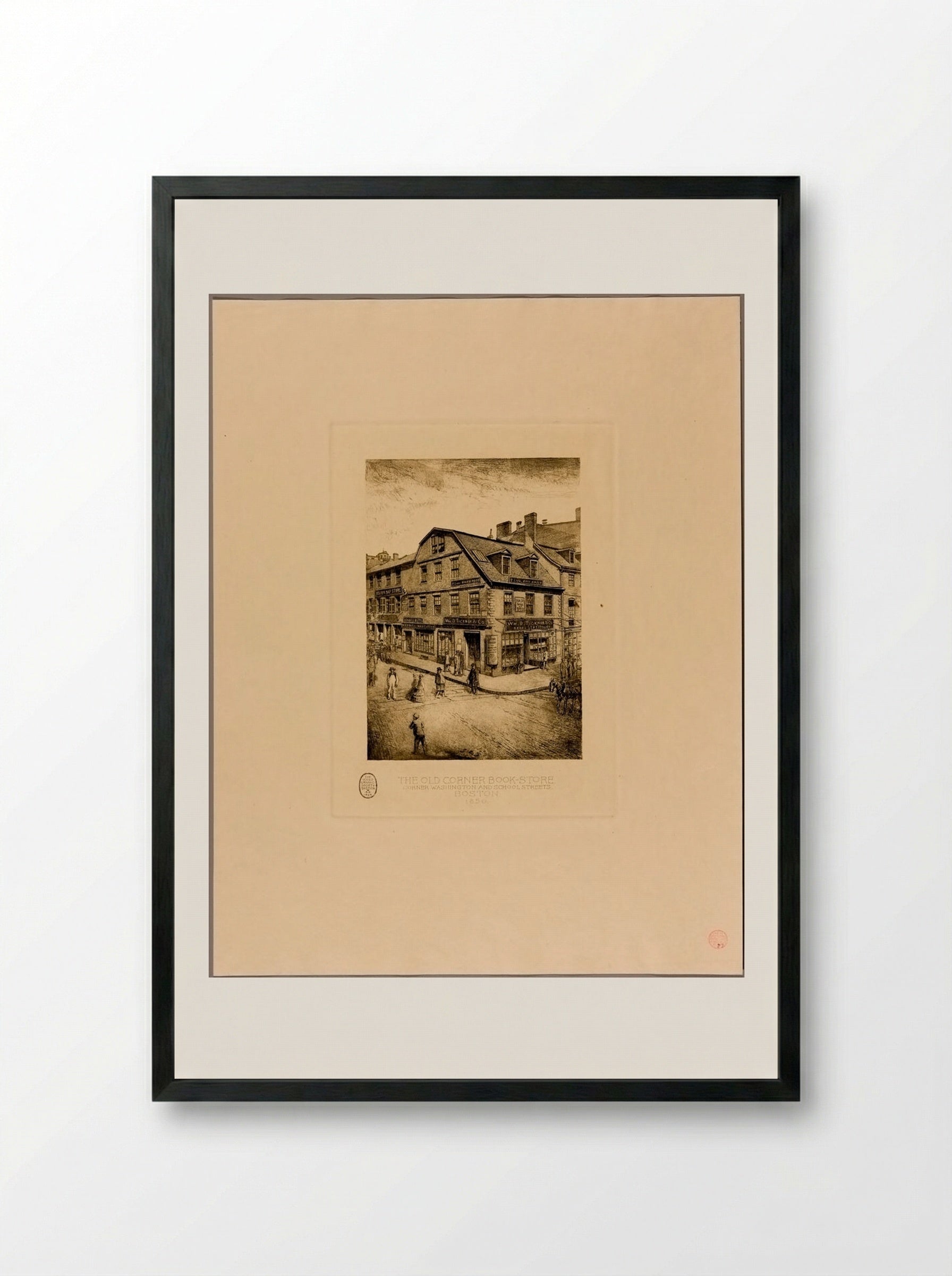 Old Corner Book Store - Sidney L. Smith - Framed Print Black