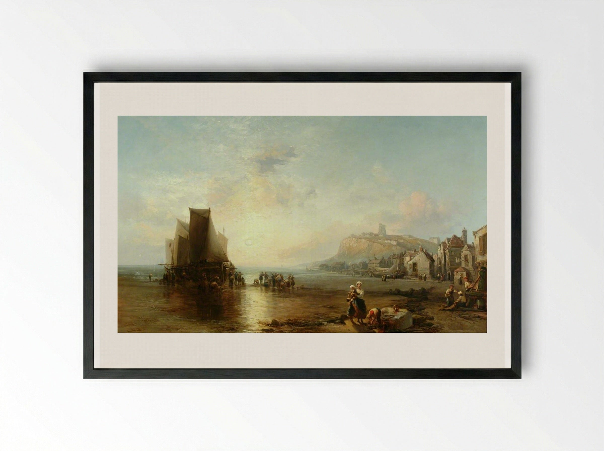 Old Folkestone - James Webb - Framed Print Black