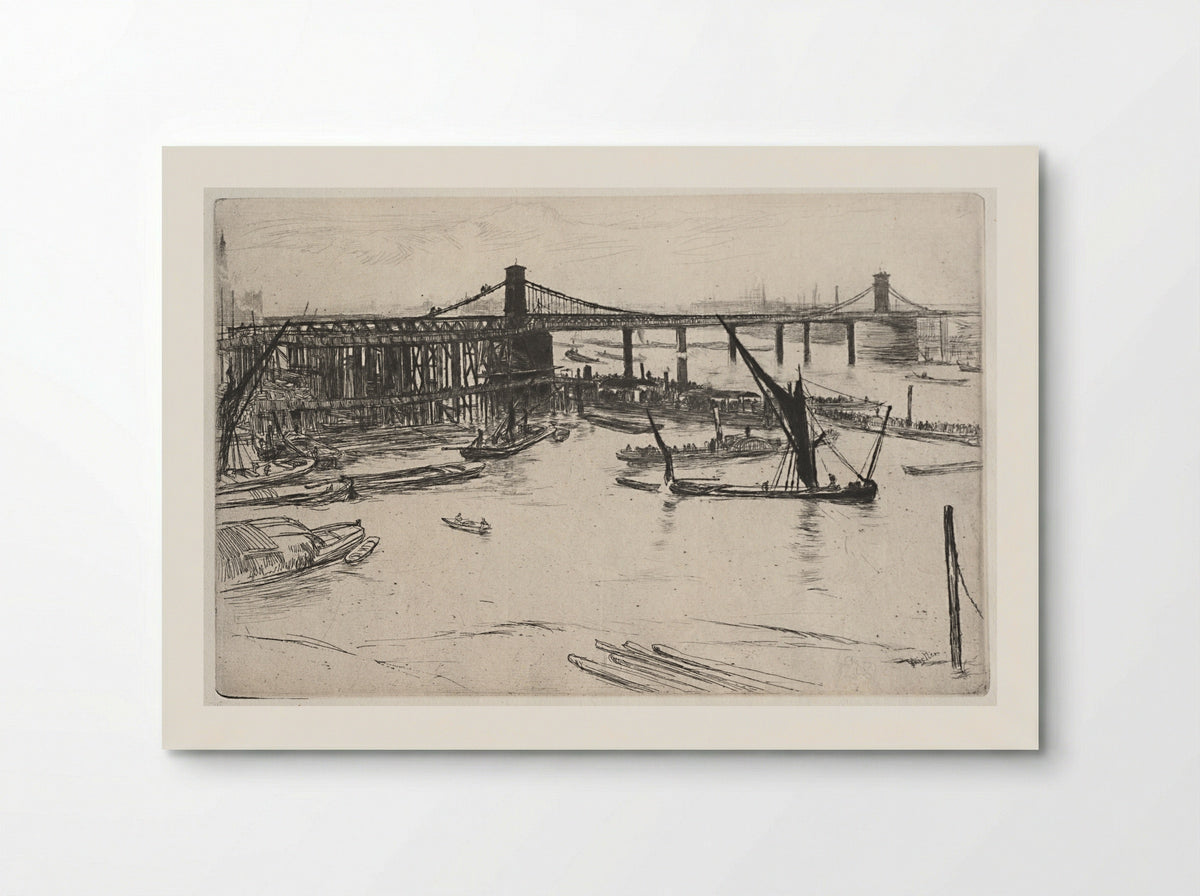 Old Hungerford Bridge - James McNeill Whistler - Poster