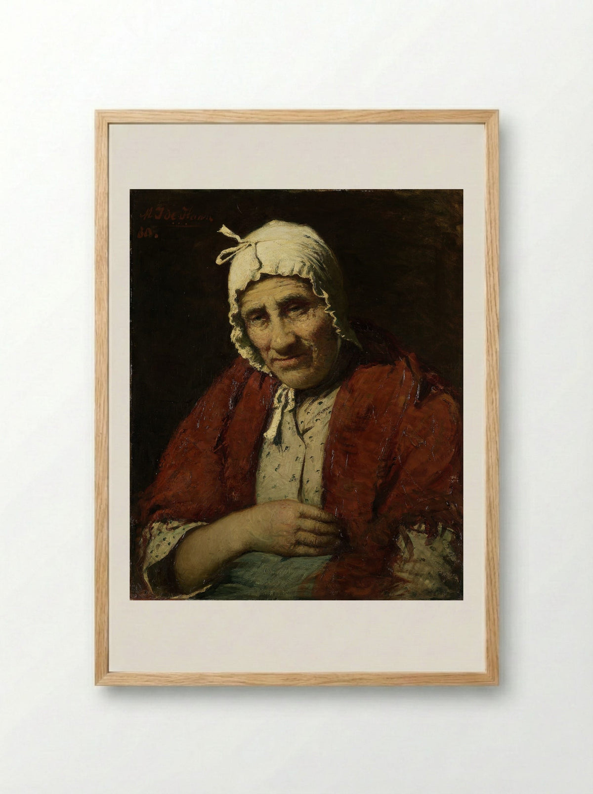 Old Jewish Woman - Meijer de Haan - Framed Print Wood