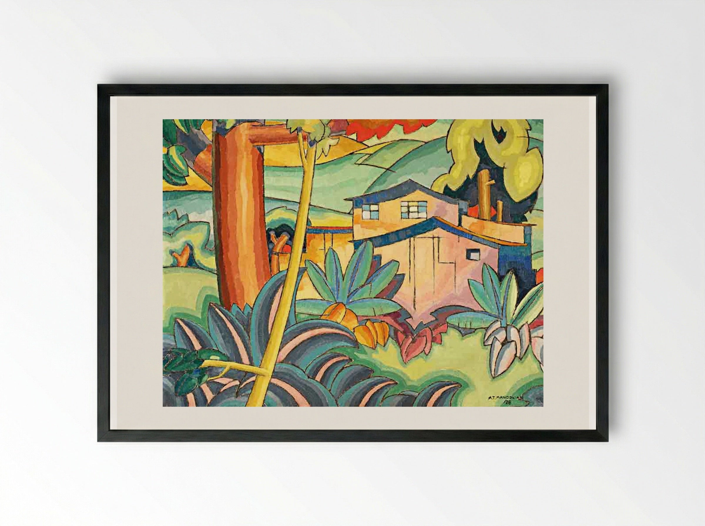 Old Kahala Home - Arman Manookian - Framed Print Black