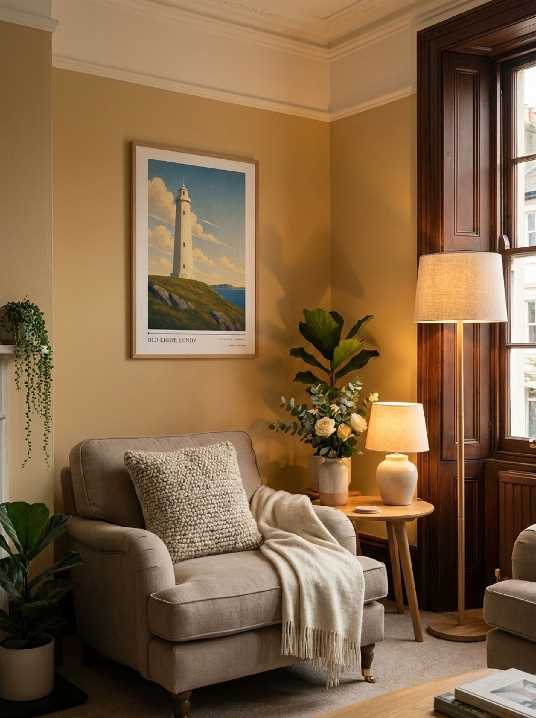 Old Light, Lundy Devon England Travel Poster - Lifestyle