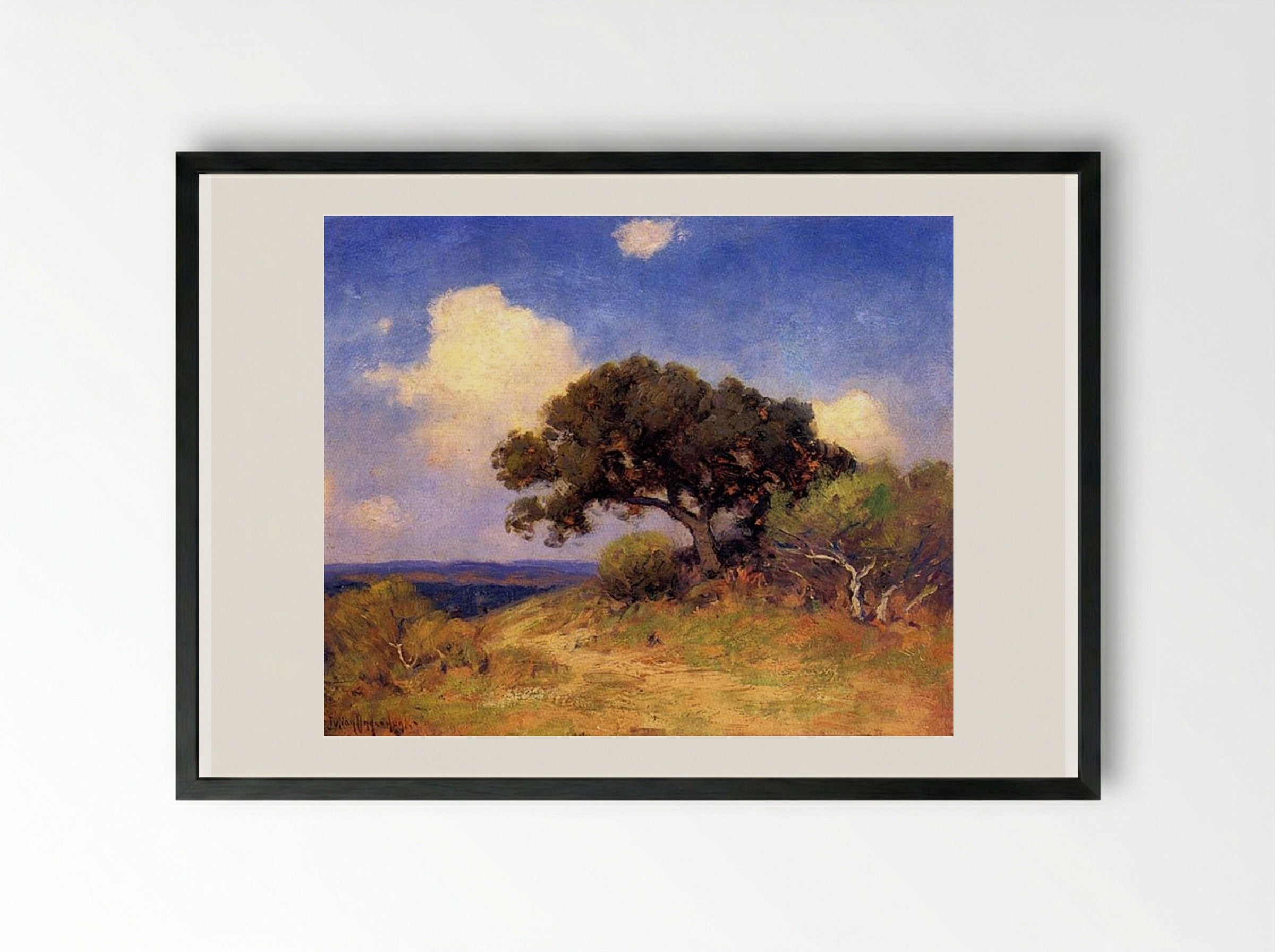 Old Live Oak - Robert Julian Onderdonk - Framed Print Black