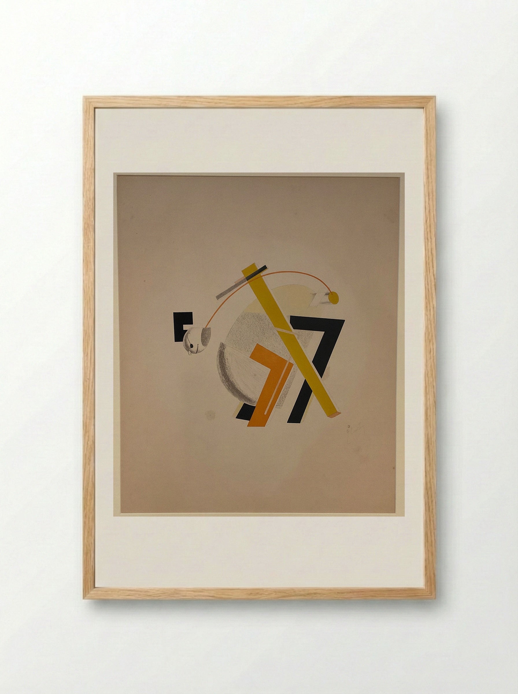 Old Man, Head Two Paces Back - El Lissitzky - Framed Print Wood
