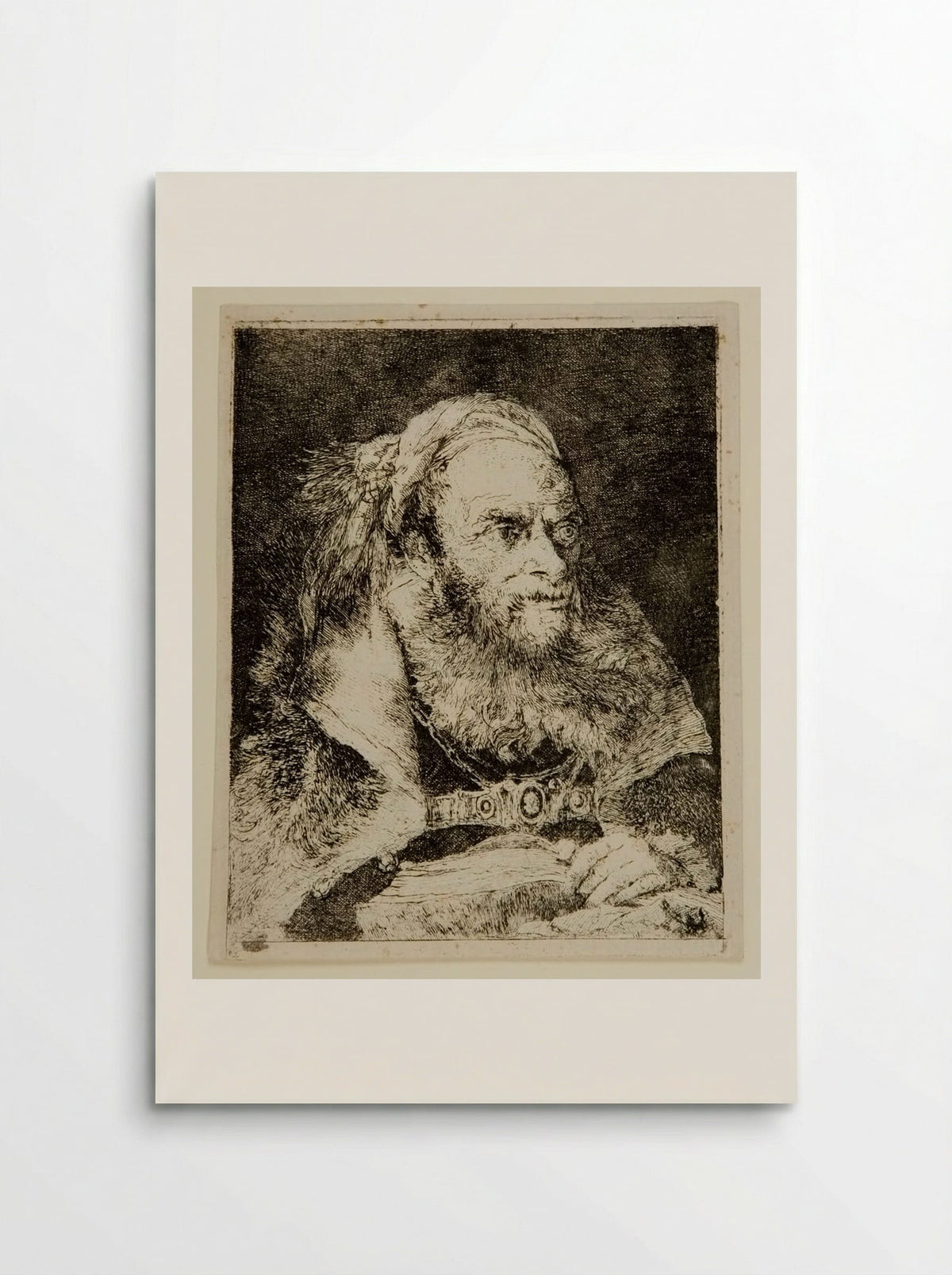 Old Man in Oriental Costume - Giovanni Domenico Tiepolo - Poster