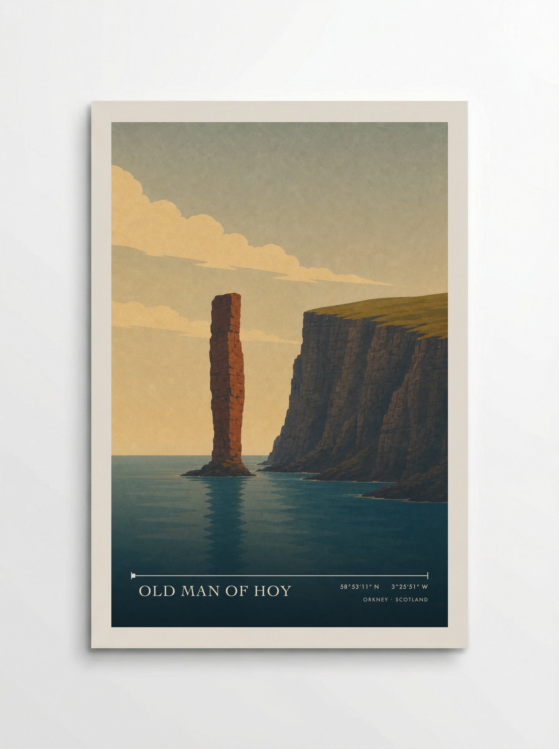 Old Man of Hoy Travel Poster Artwork - Poster