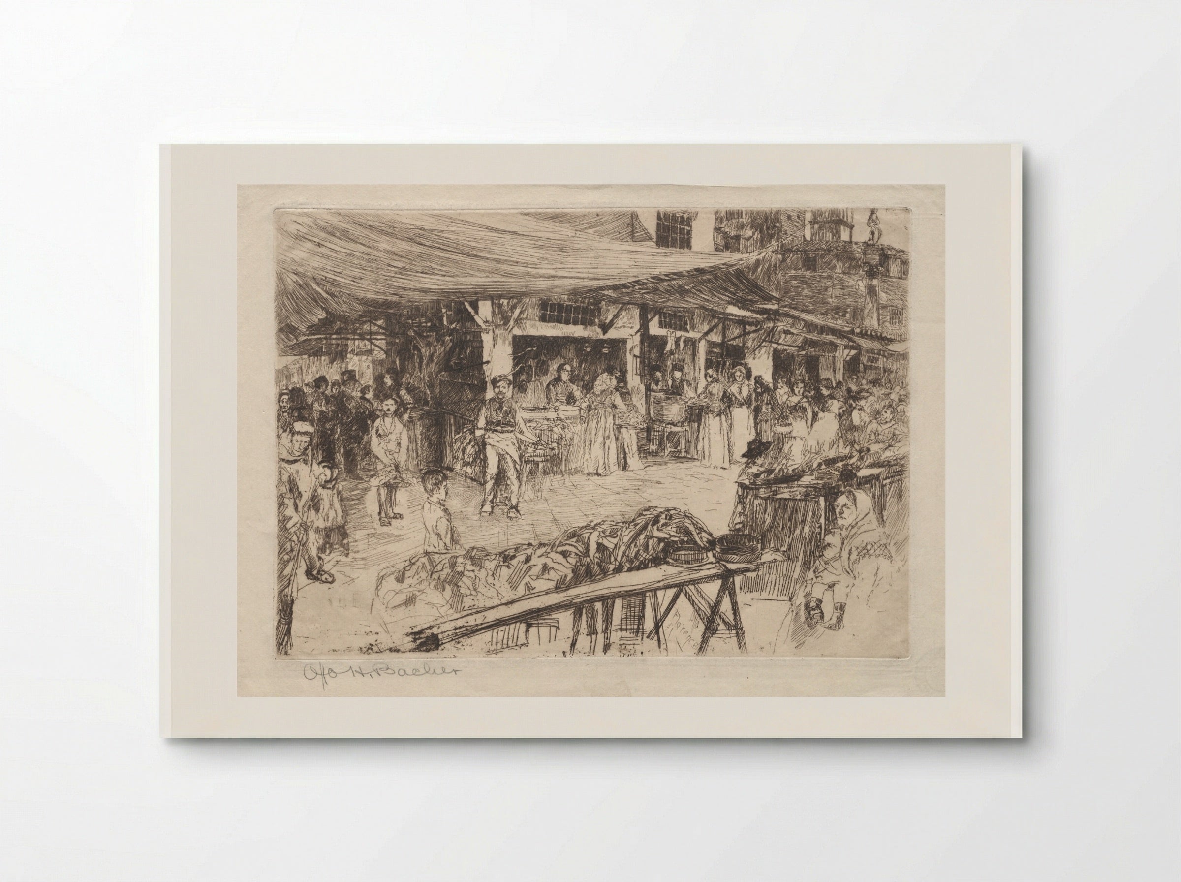 Old Market, Florence - Otto H. Bacher - Poster