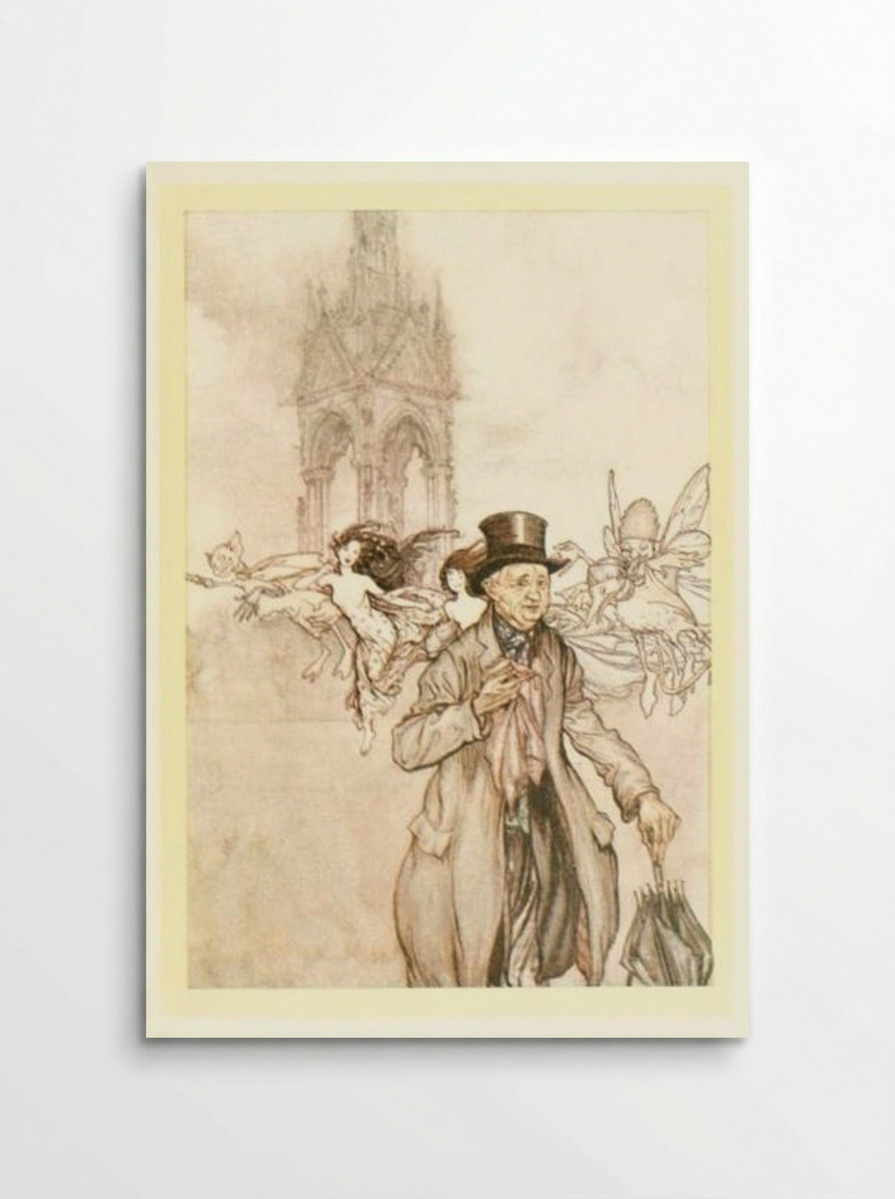Old Mr. Salford was a crab-apple of an old gentleman who wandered all day in the Gardens - Arthur Rackham - Poster