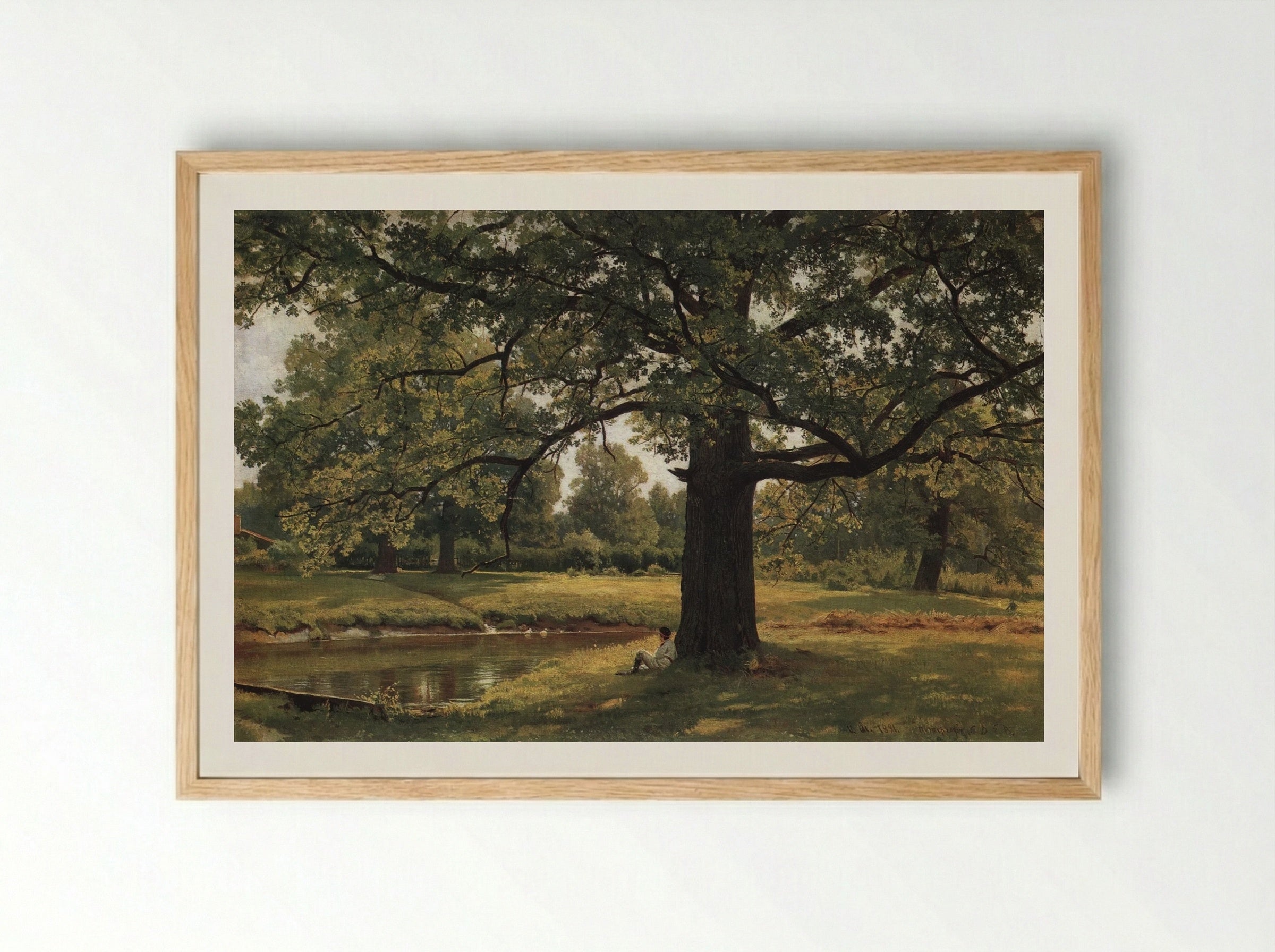 Old Oak - Ivan Shishkin - Framed Print Wood
