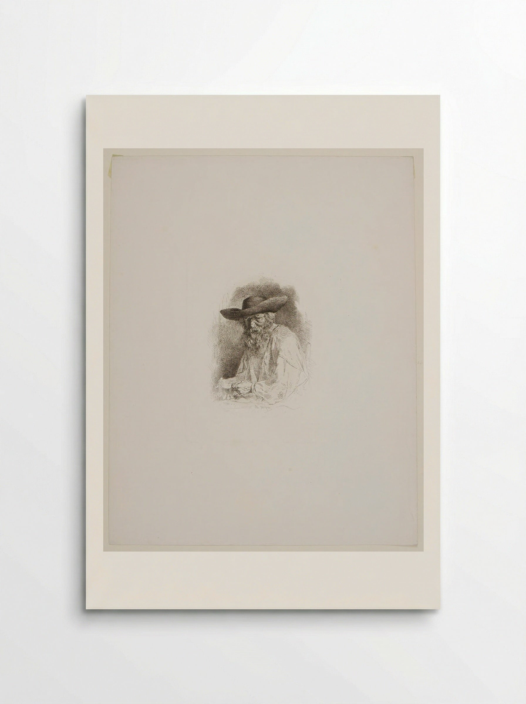 Old Person's Head - Charles-Émile Jacque - Poster