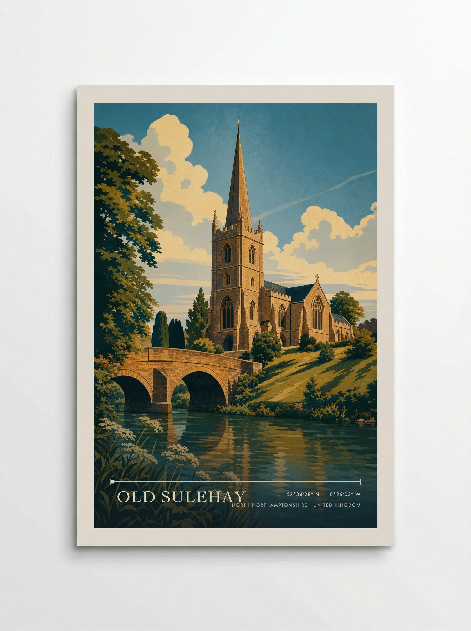 Old Sulehay North Northamptonshire United Kingdom Travel Poster - Poster
