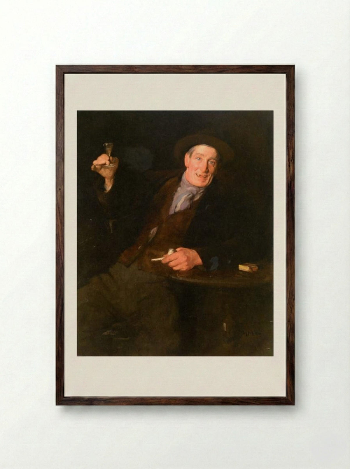 Old Tom Morris - Samuel Peploe - Framed Print Dark Wood