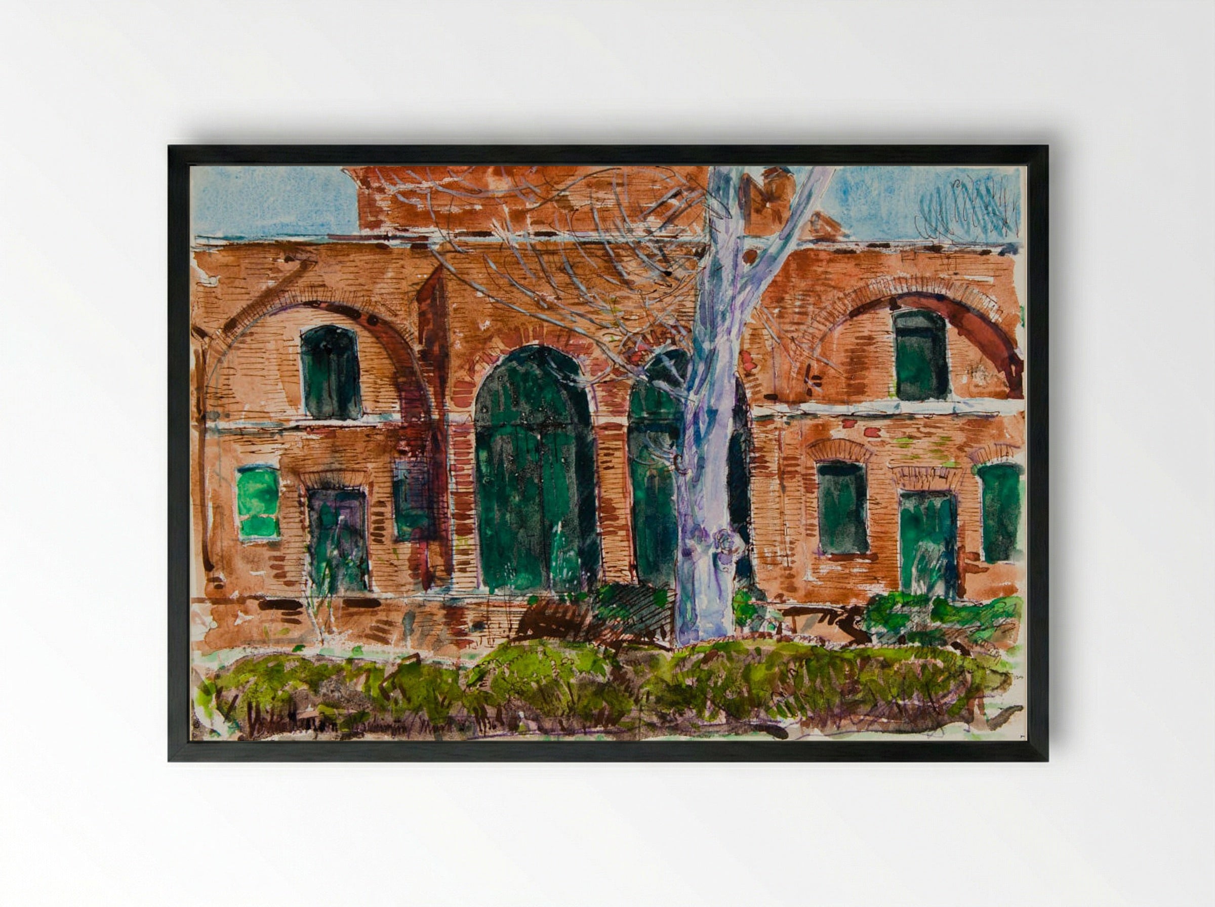 Old Washington No. 2 - Childe Hassam - Framed Print Black