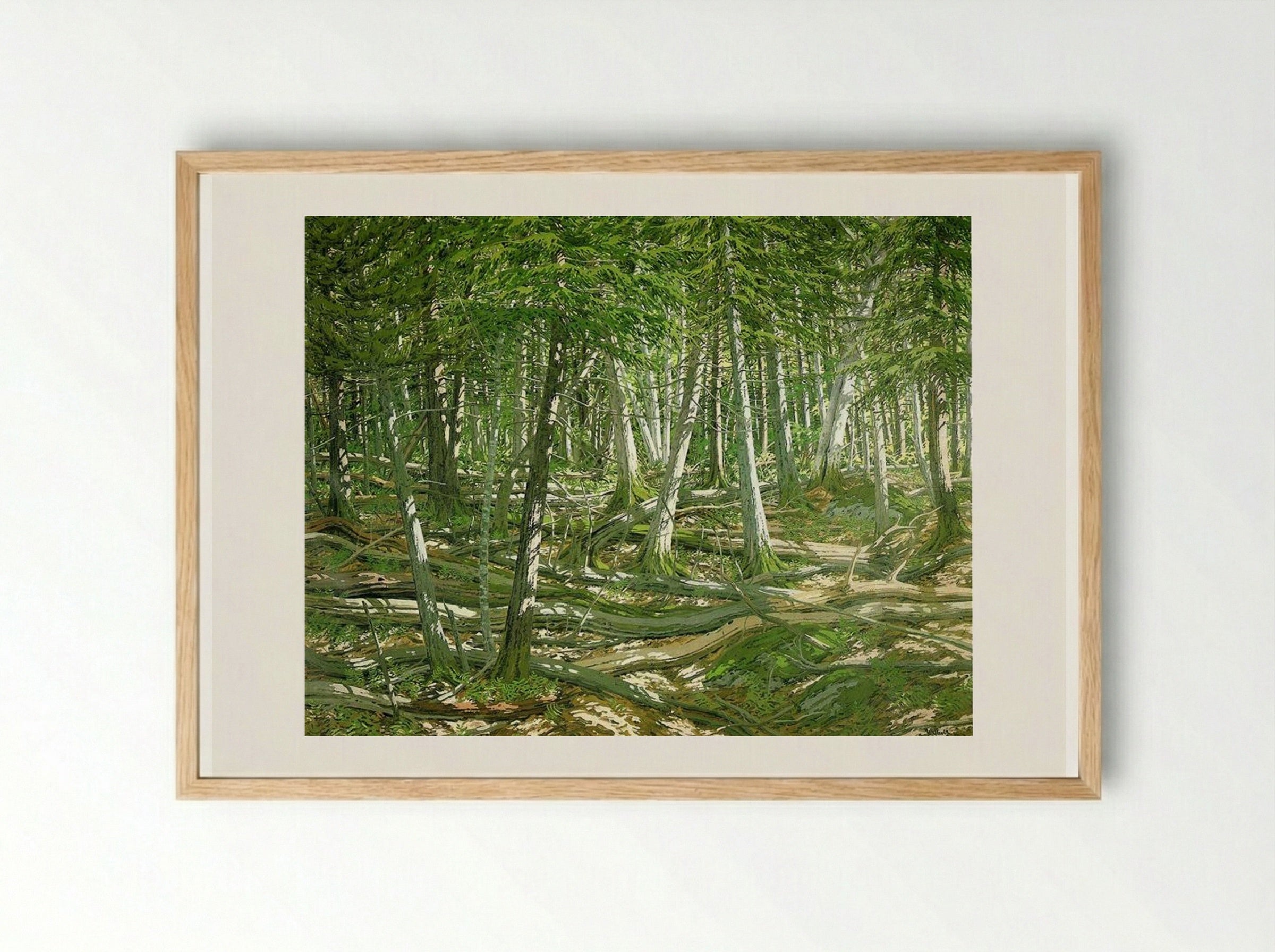Old Windfall - Neil Welliver - Framed Print Wood
