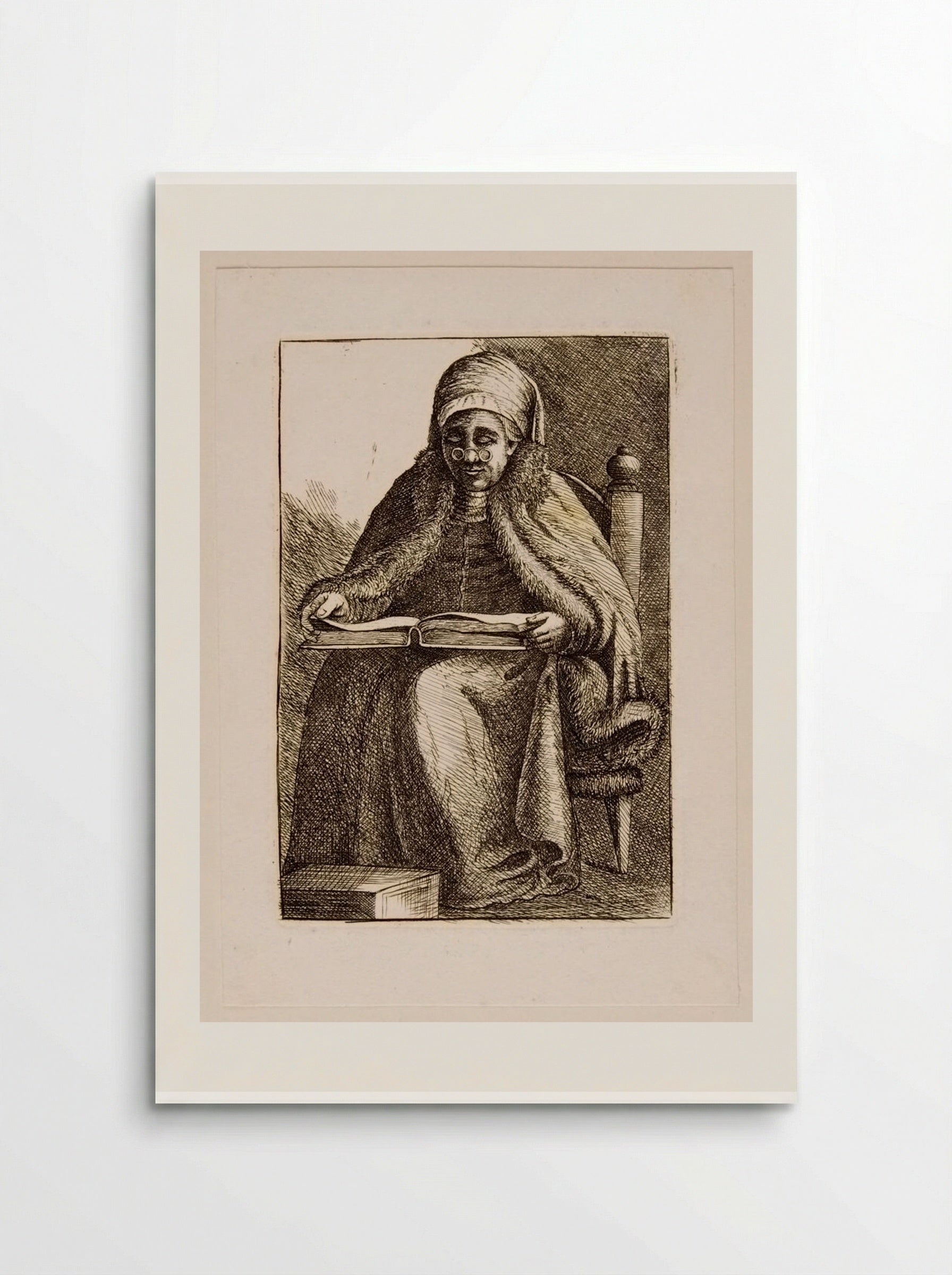 Old Woman Reading - David Deuchar - Poster