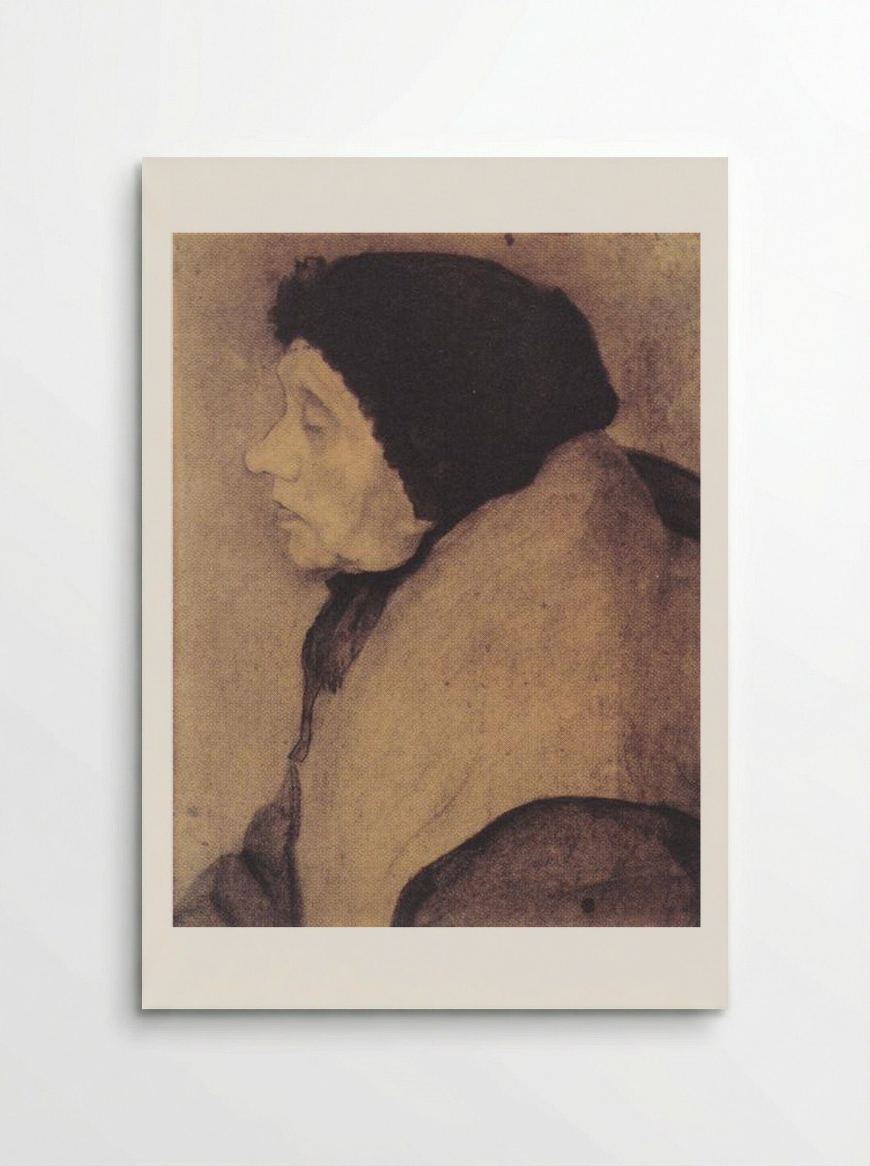 Old Woman with a Bonnet in Profile to the Left - Paula Modersohn-Becker - Poster