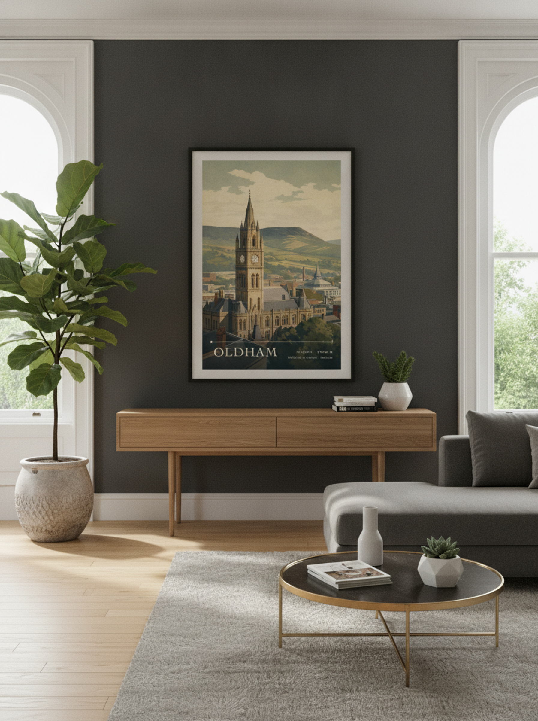 Oldham Borough of Oldham England Travel Poster - Lifestyle