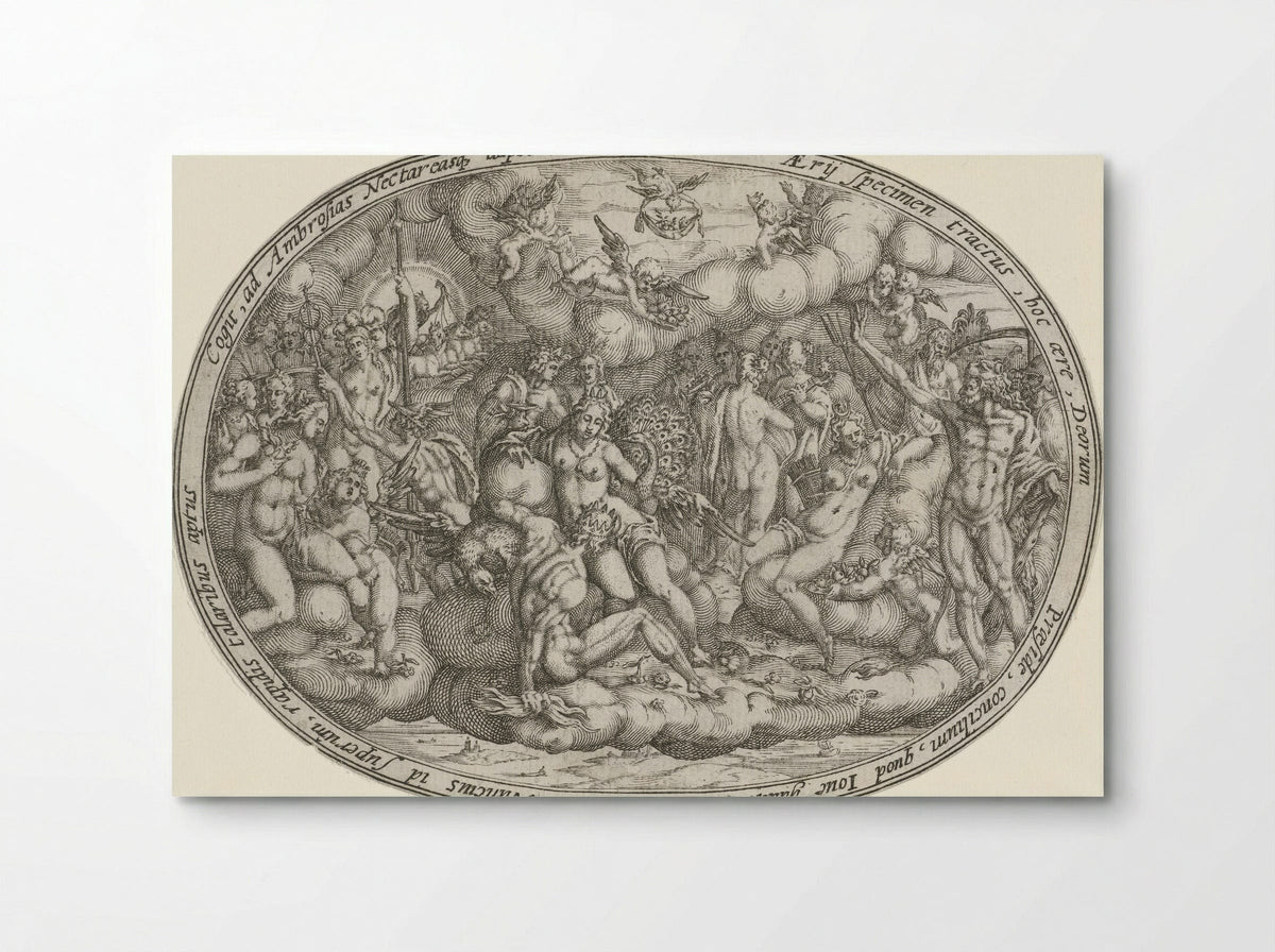 Olympian Gods Among the Clouds: The Element of Air - Abraham van den Hecken - Poster