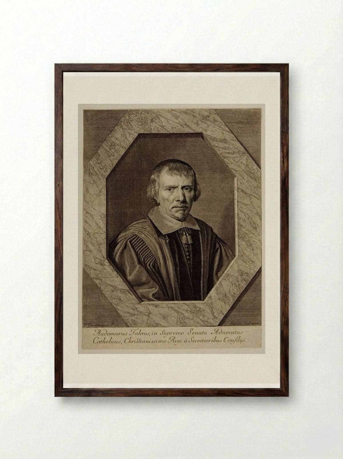 Omer Talon - Jean Morin - Framed Print Dark Wood